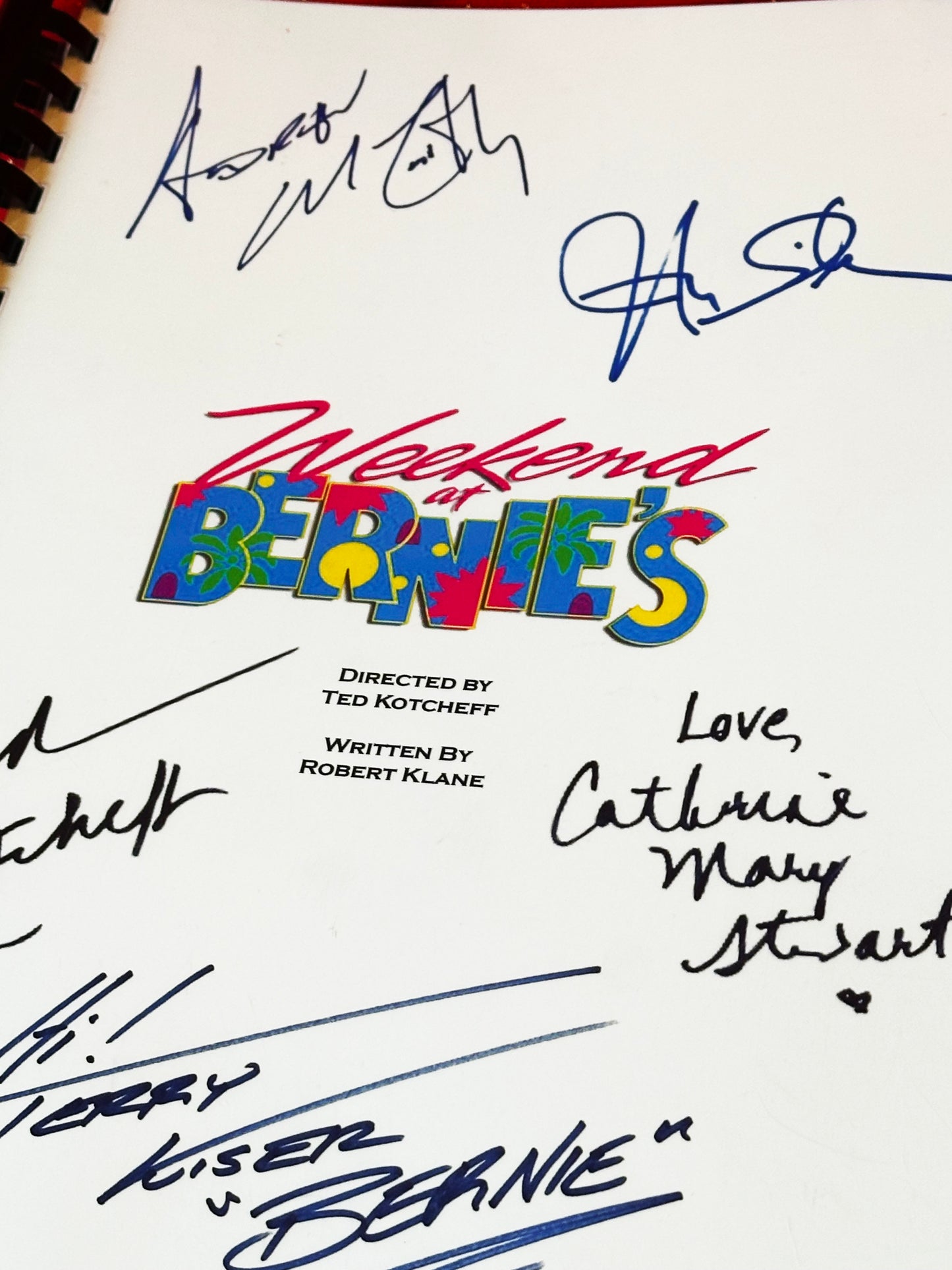 WEEKEND AT BERNIES Movie Script, 80's, Comedy, McCarthy