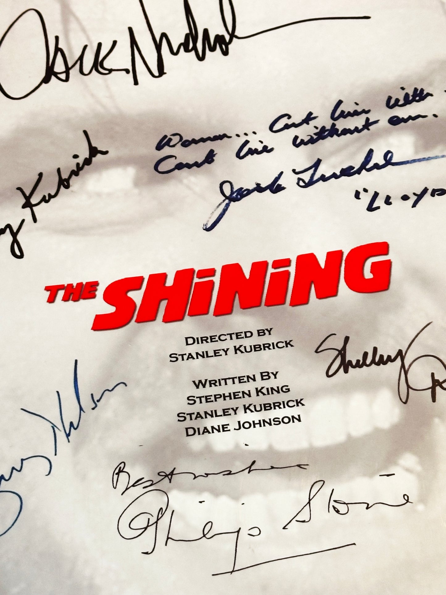 THE SHINING Movie Script, Horror, Nicholson