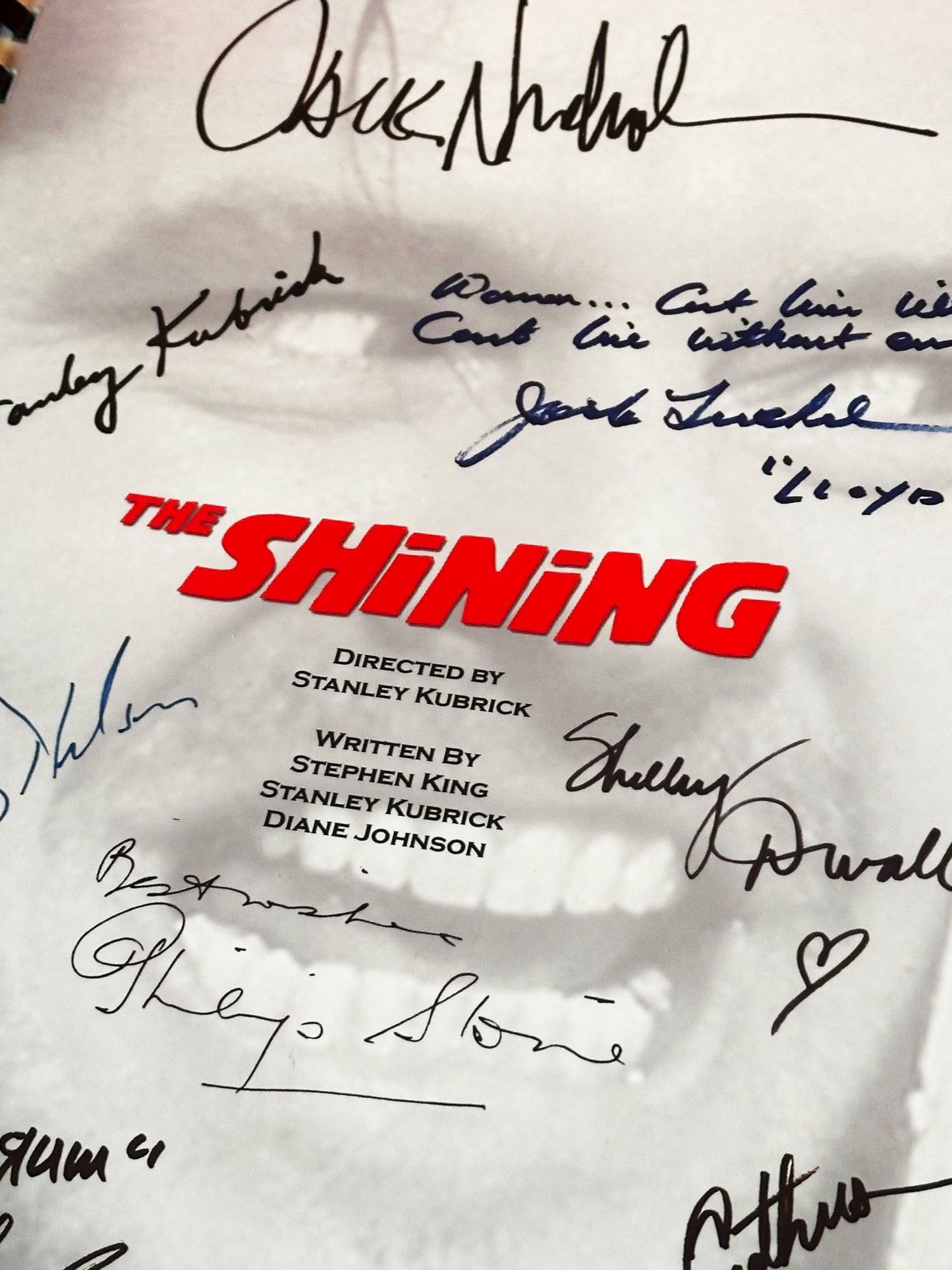 THE SHINING Movie Script, Horror, Nicholson