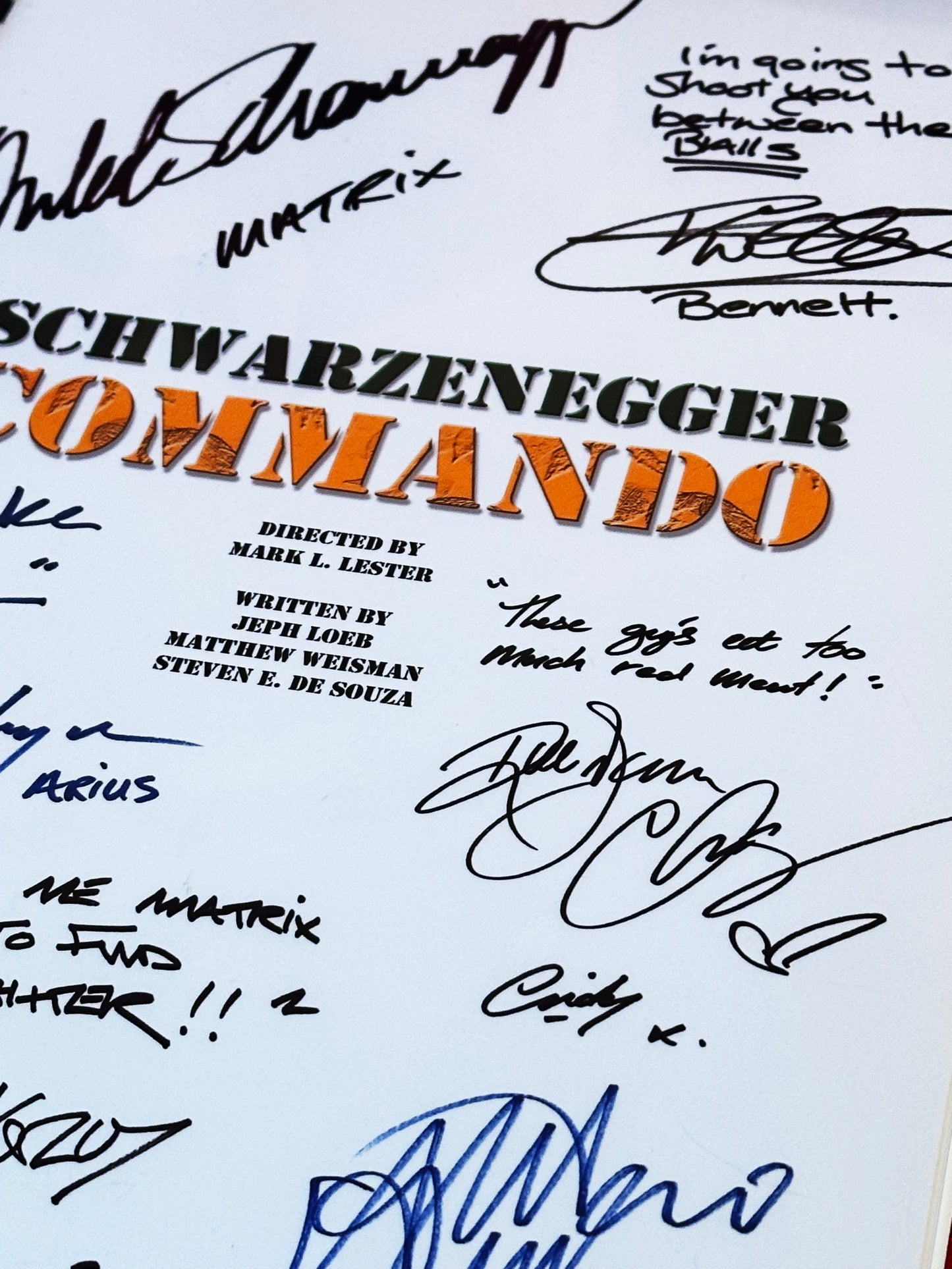 COMMANDO Movie Script - Schwarzenegger - 80's