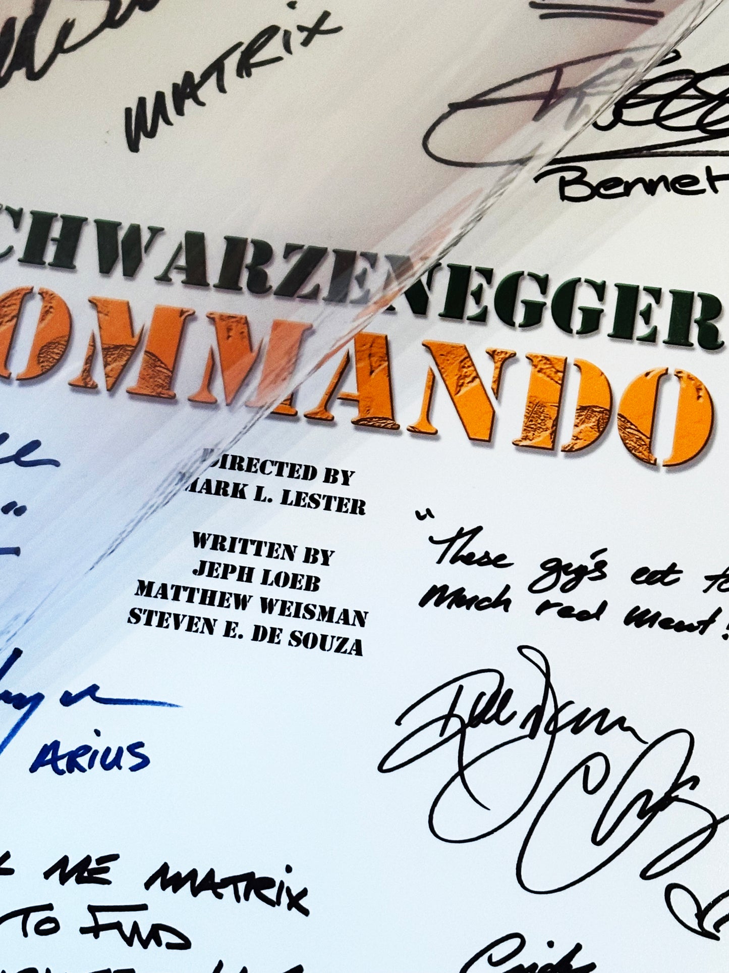 COMMANDO Movie Script - Schwarzenegger - 80's