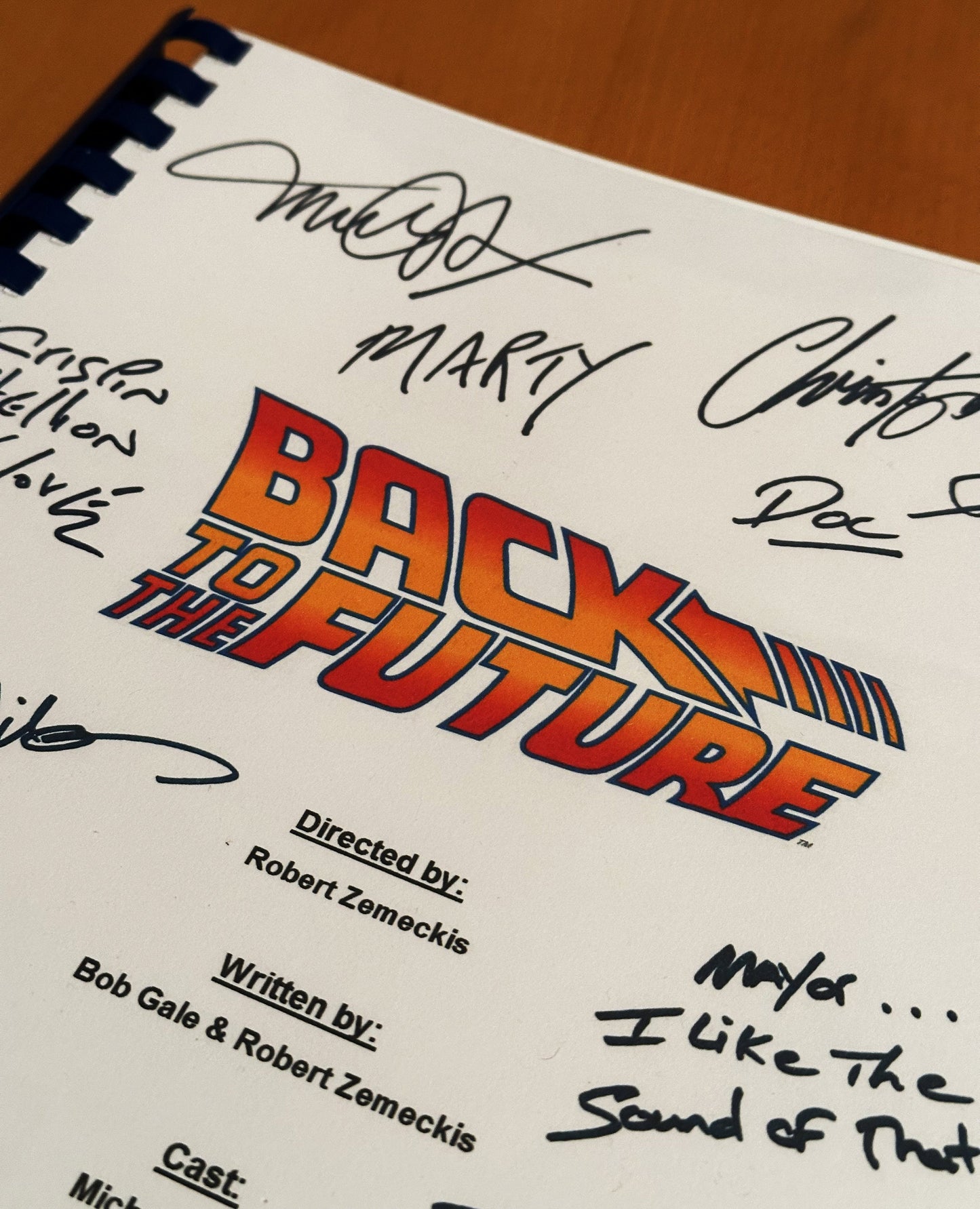 Back To The Future Signed Movie Script, Movie Present, Birthday Gift, Movie Gift, Film Script, Film Present, Screenplay, Marty McFly, Doc