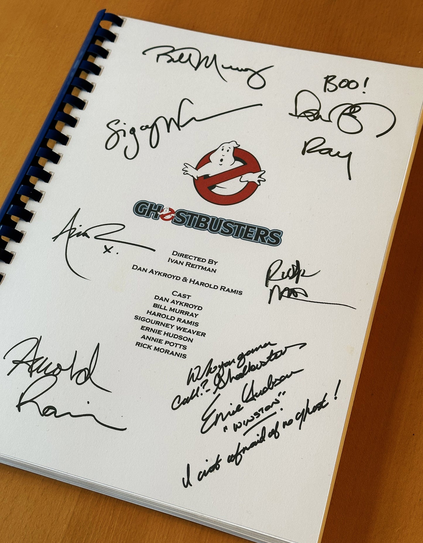 GHOSTBUSTERS Signed Movie Script, Present, Birthday Gift, Movie Gift, Film Script, Film Present, Movies, Cinema, GHOSTBUSTERS