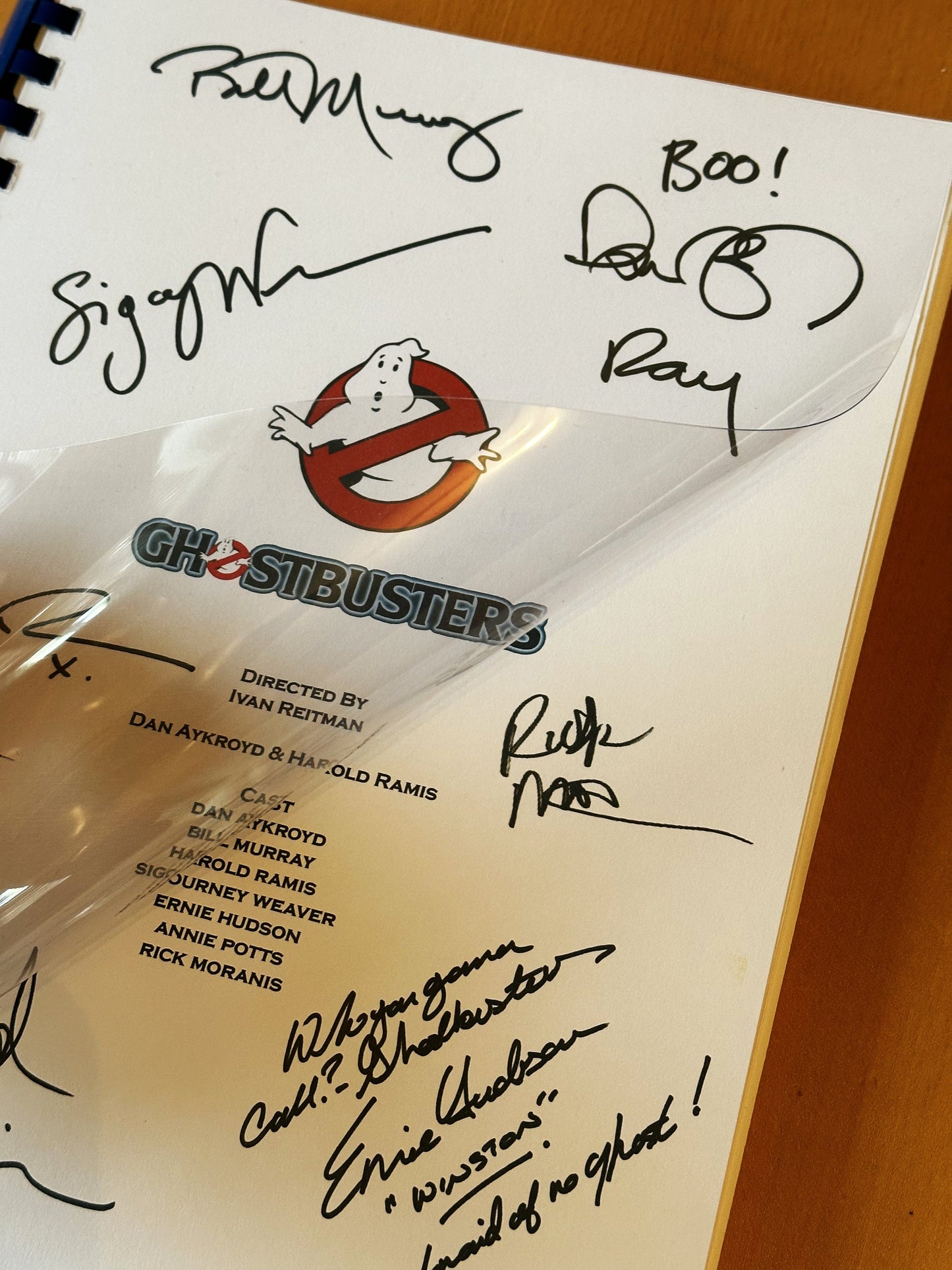 GHOSTBUSTERS Signed Movie Script, Present, Birthday Gift, Movie Gift, Film Script, Film Present, Movies, Cinema, GHOSTBUSTERS