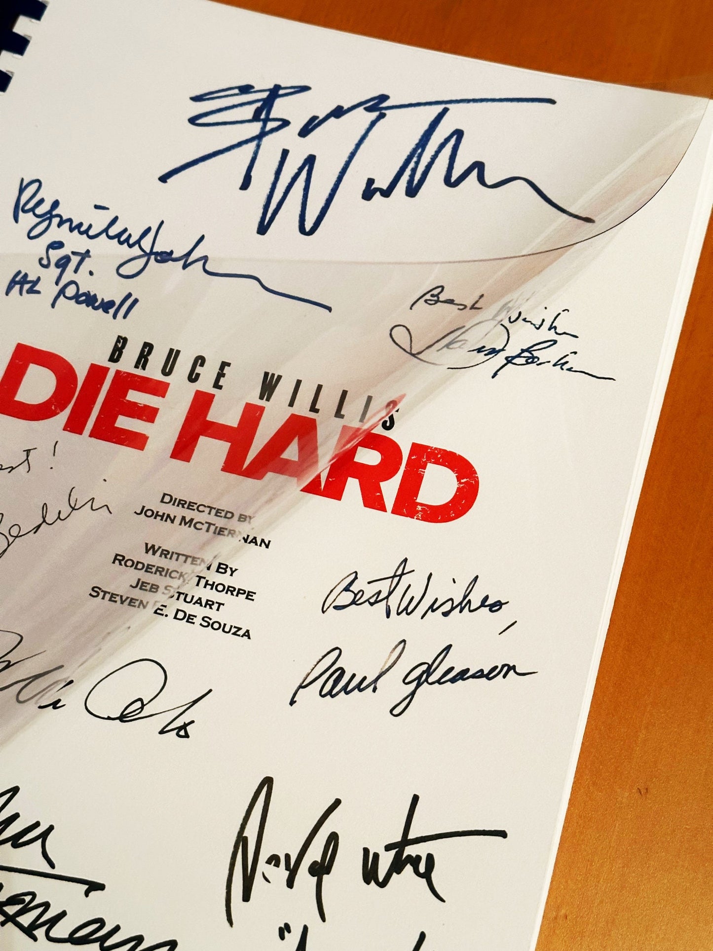 DIE HARD Signed Movie Script, Present, Birthday Gift, Movie Gift, Film Script, Film Present, Movies, Cinema