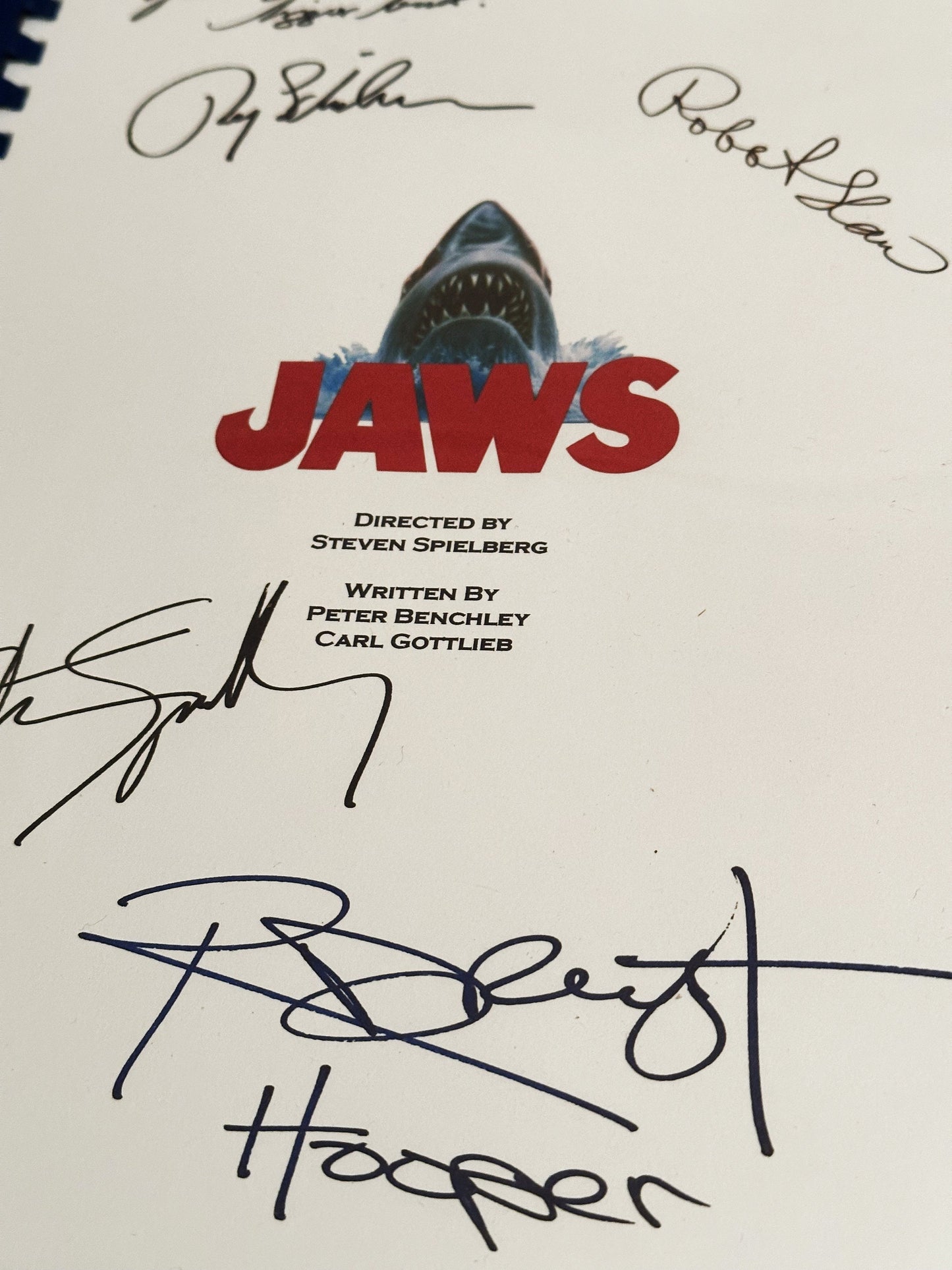 JAWS Signed Movie Script, Present, Birthday Gift, Movie Gift, Film Script, Stocking filler