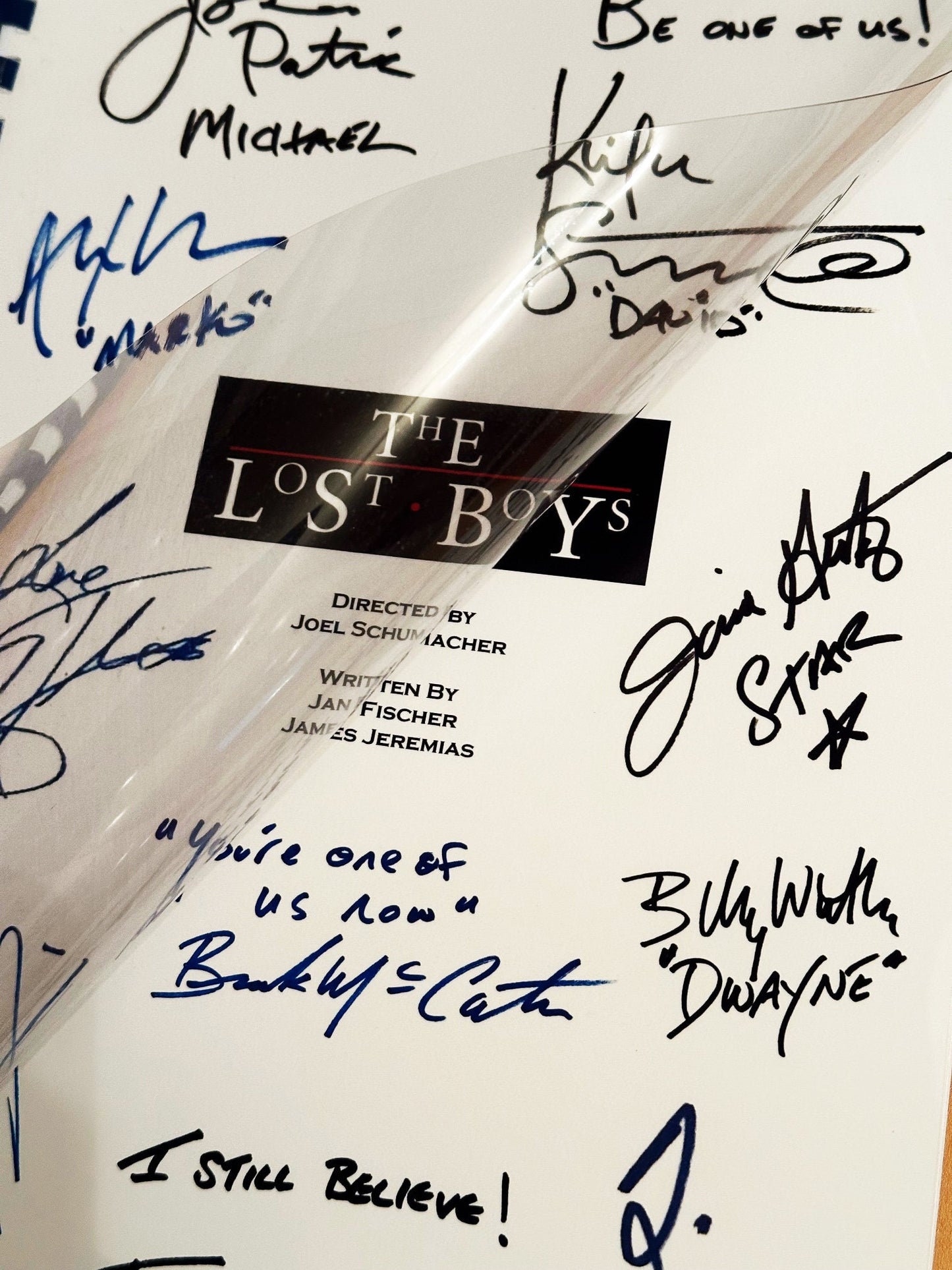 THE LOST BOYS Signed Movie Script, Present, Birthday Gift, Movie Gift, Film Script, Screenplay