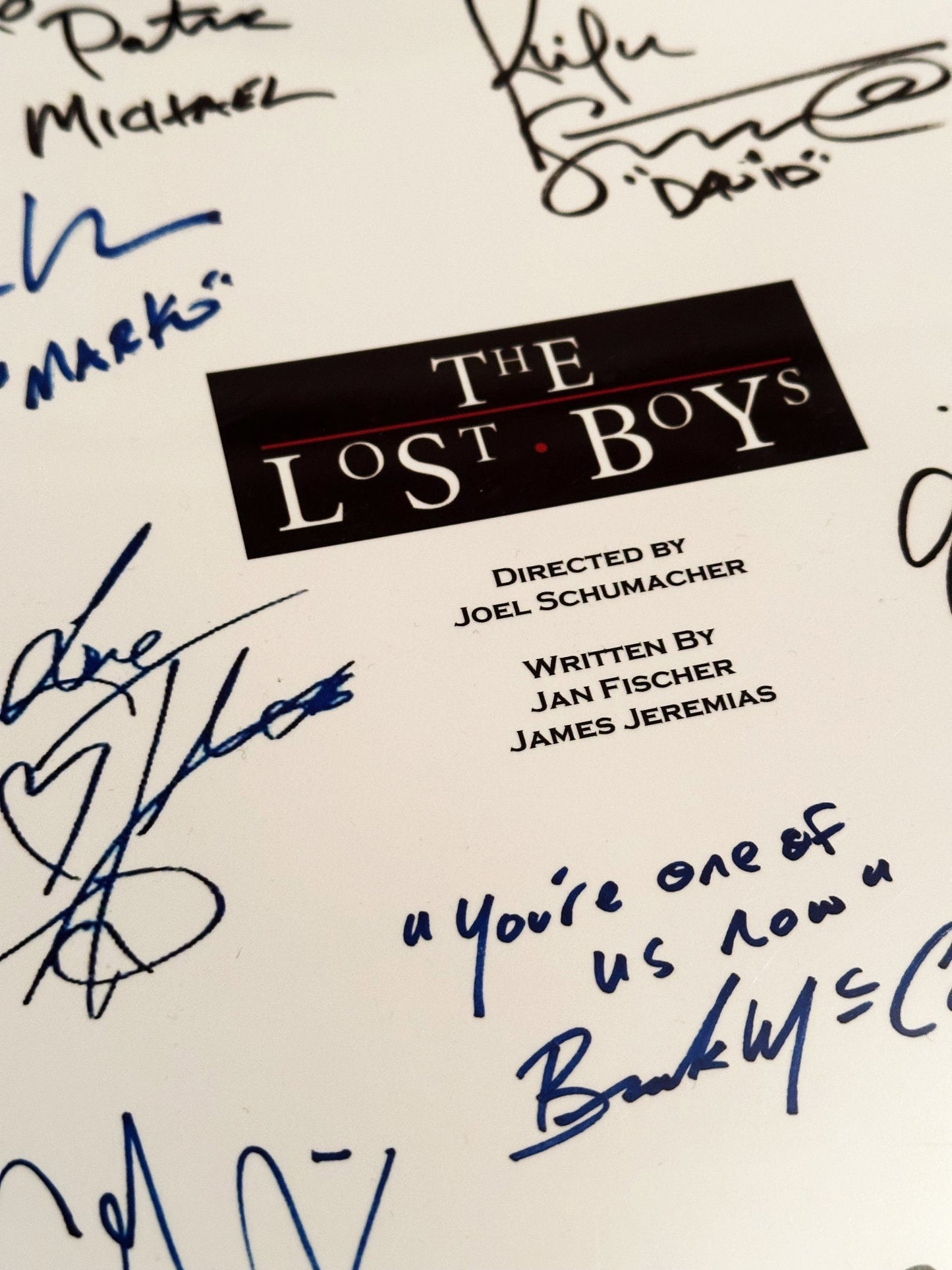 THE LOST BOYS Signed Movie Script, Present, Birthday Gift, Movie Gift, Film Script, Screenplay