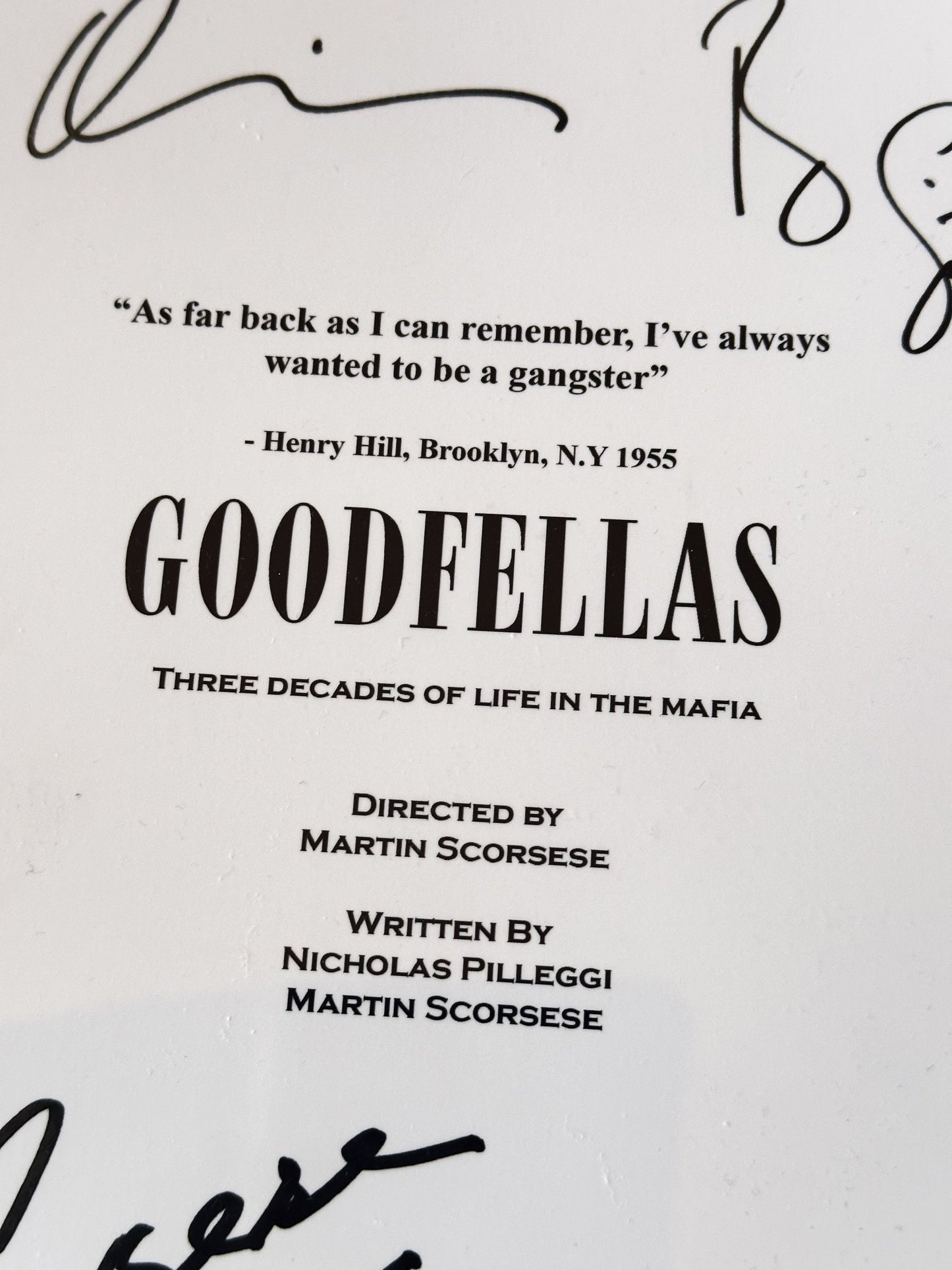 GOODFELLAS Signed Movie Script, Movie Present, Birthday Gift, Movie Gift, Film Script, Stocking filler