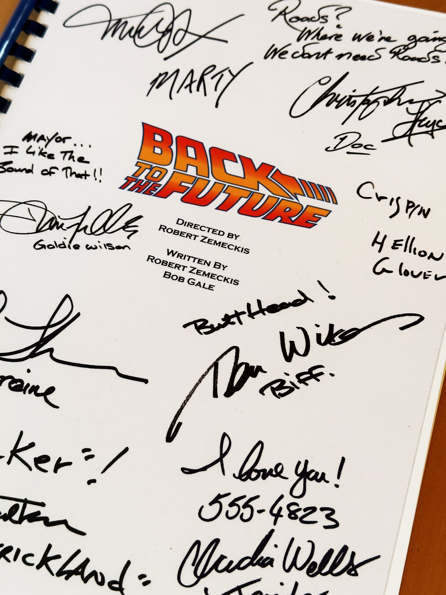 Back To The Future Signed Movie Script, Version 2, Present, Birthday Gift, Movie Gift, Film Script, Stocking filler