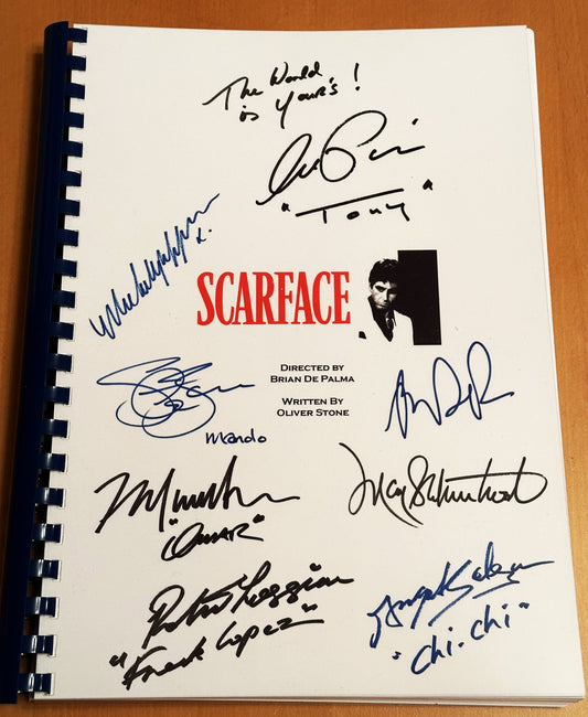 SCARFACE Signed Movie Script, Movie  Present, Birthday Gift, Movie Gift, Film Script, Stocking filler