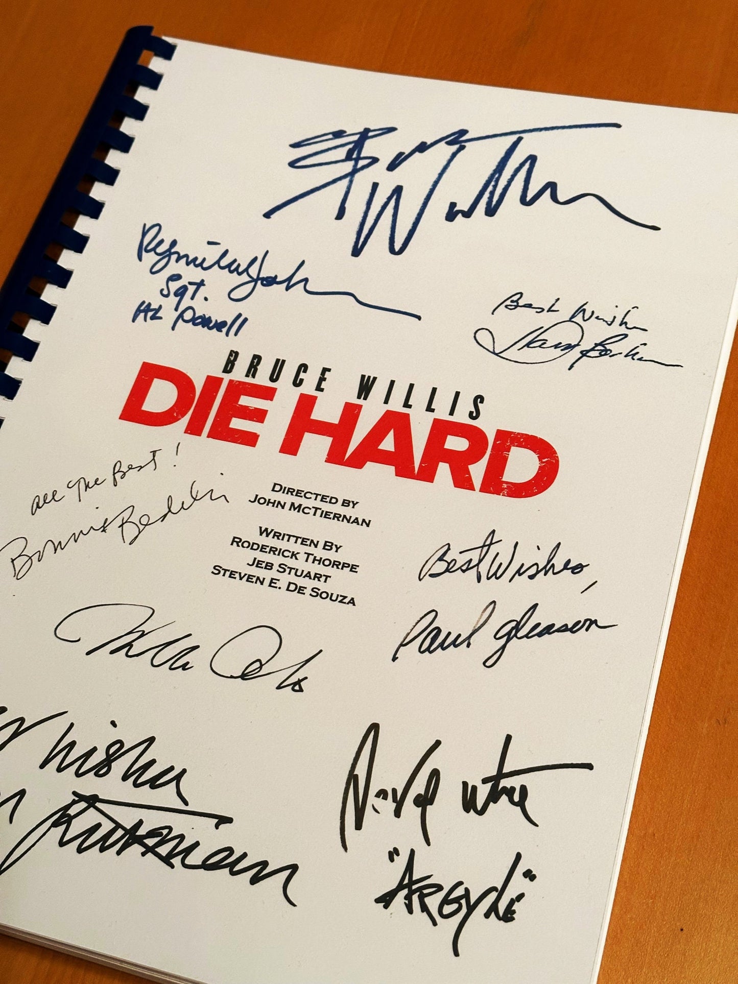 DIE HARD Signed Movie Script, Present, Birthday Gift, Movie Gift, Film Script, Film Present, Movies, Cinema