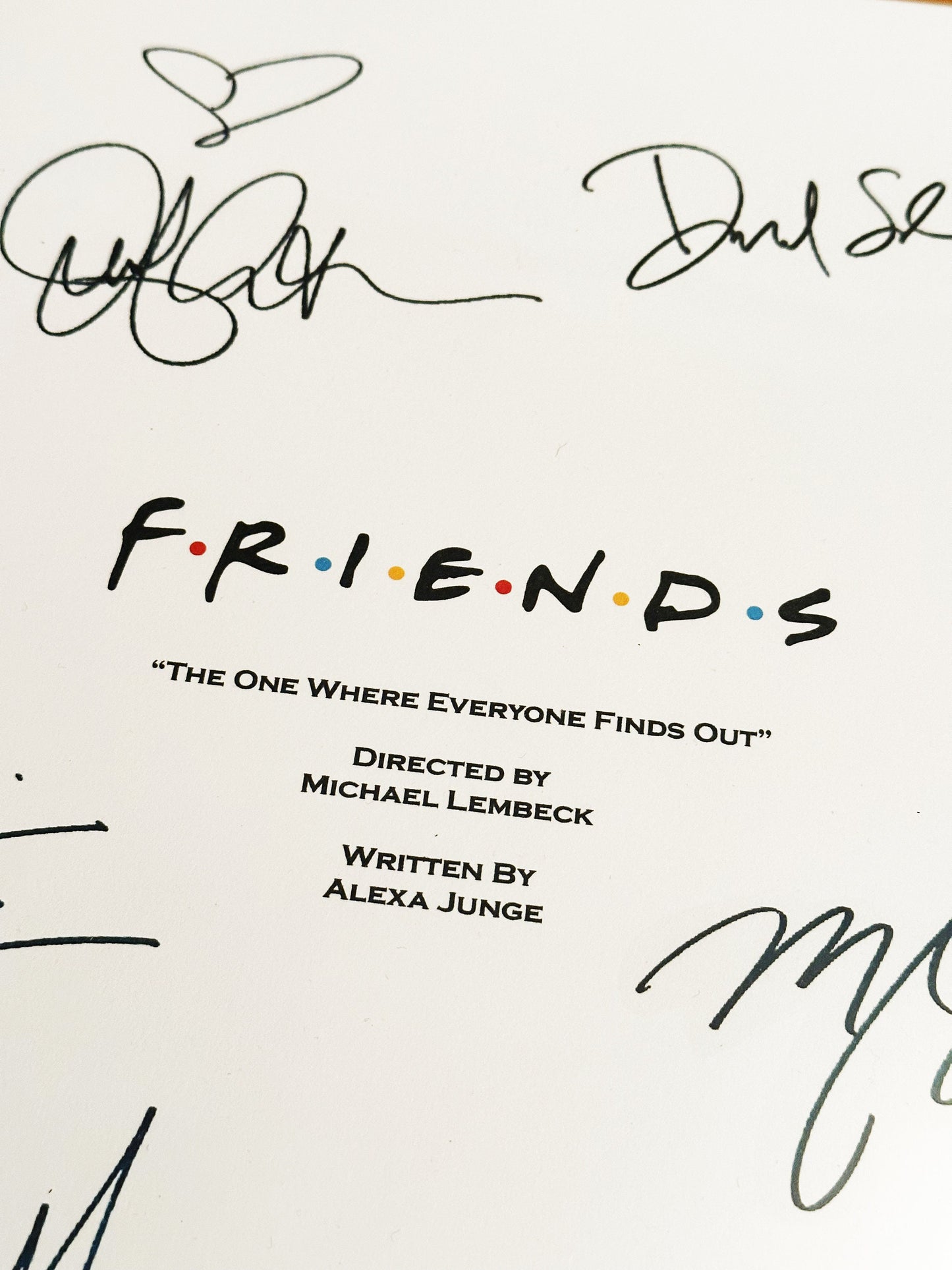 FRIENDS Signed Script, Valentines Present, Birthday Gift, Movie Gift, Film Script, Film Present, Movies, Cinema