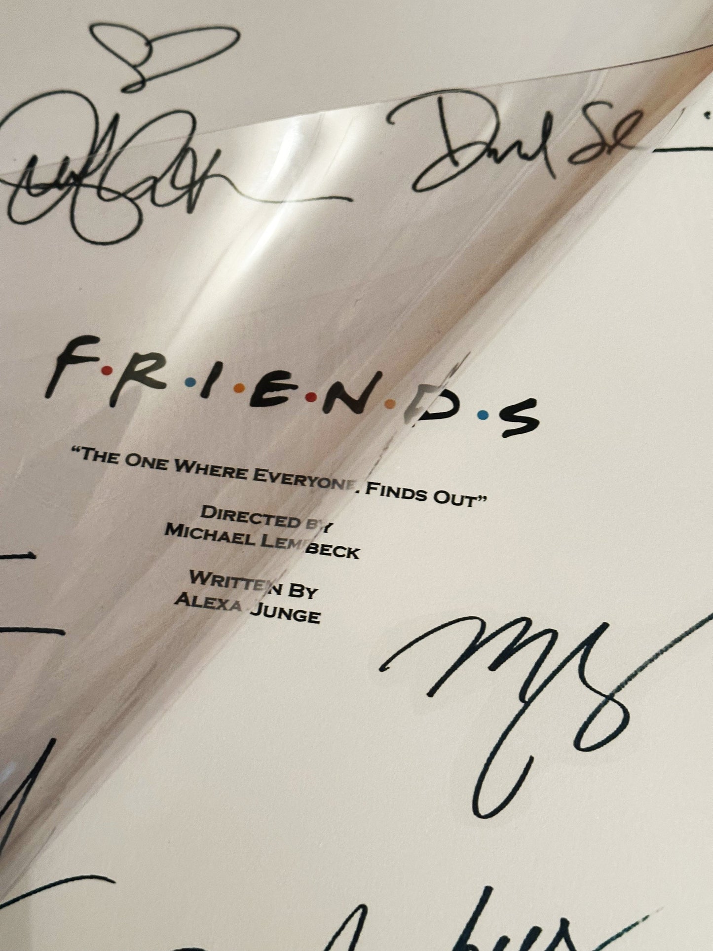 FRIENDS Signed Script, Valentines Present, Birthday Gift, Movie Gift, Film Script, Film Present, Movies, Cinema