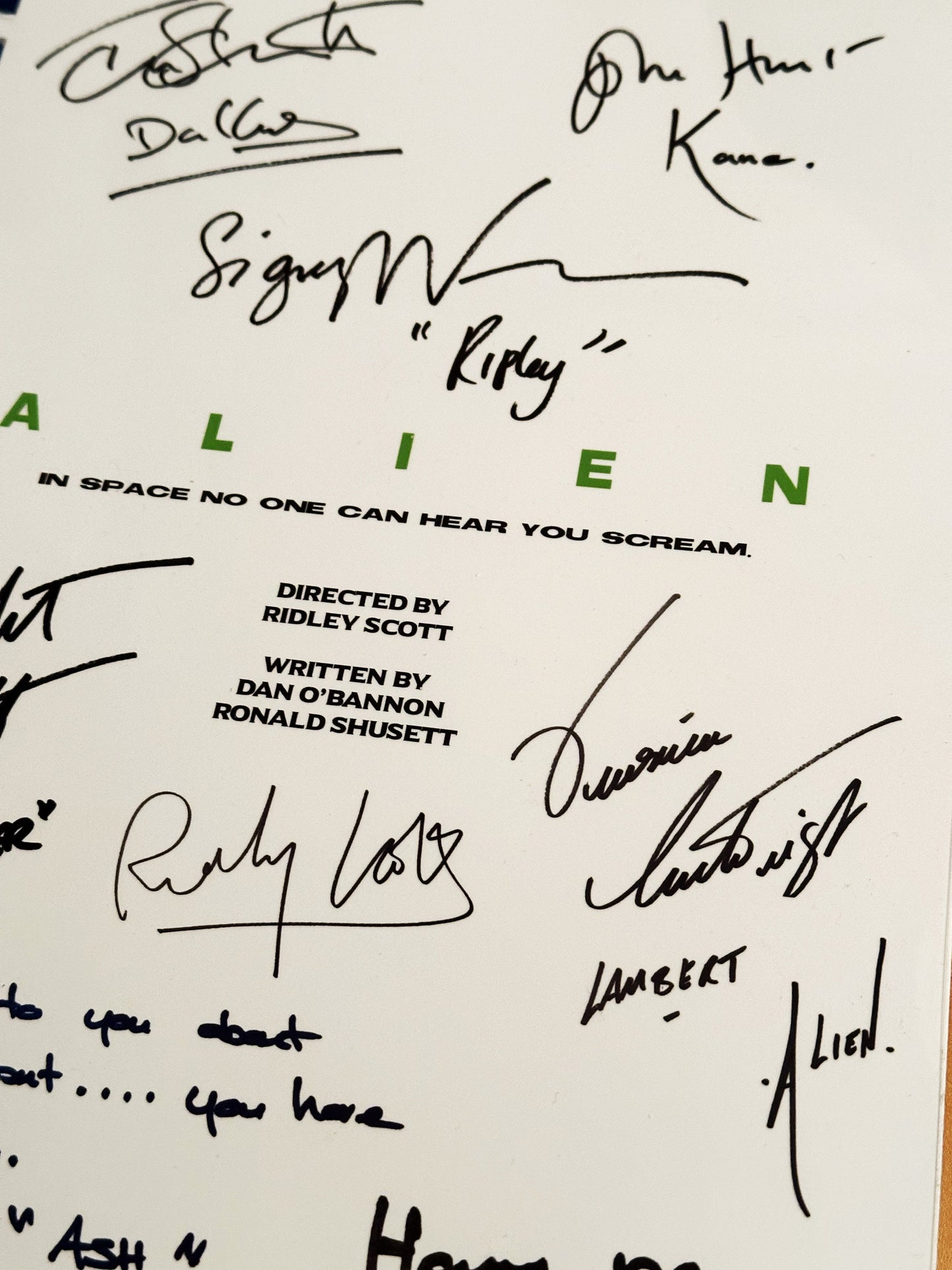 ALIEN Movie Script, Present, Birthday Gift, Movie Gift, Film Script, Autograph, Autographs