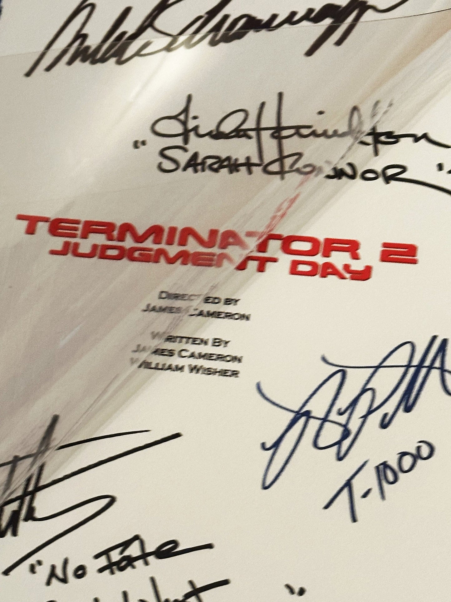 TERMINATOR 2 Judgment Day Signed Movie Script, Present, Birthday Gift, Movie Gift, Film Script, Stocking filler