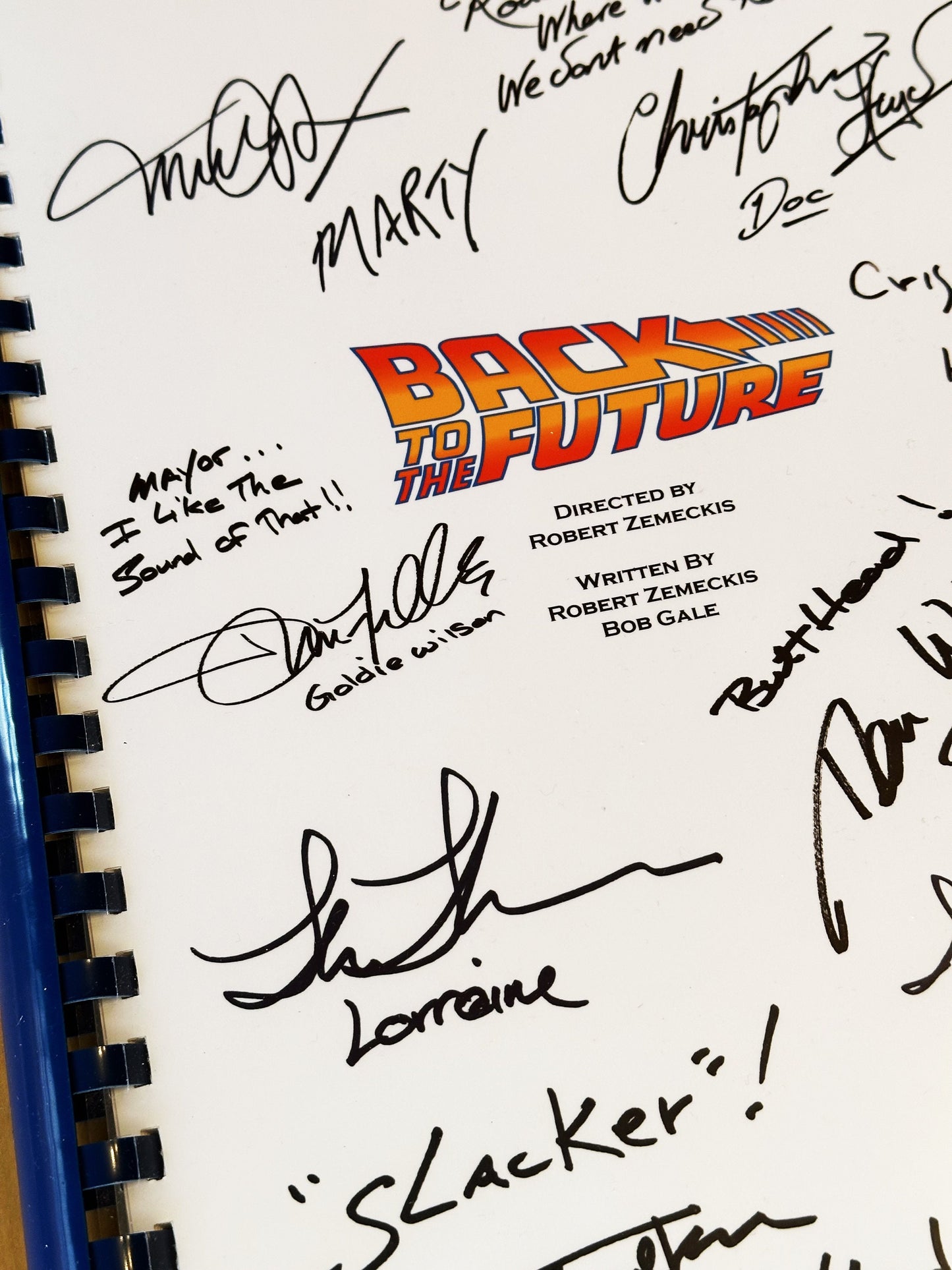 Back To The Future Signed Movie Script, Version 2, Present, Birthday Gift, Movie Gift, Film Script, Stocking filler