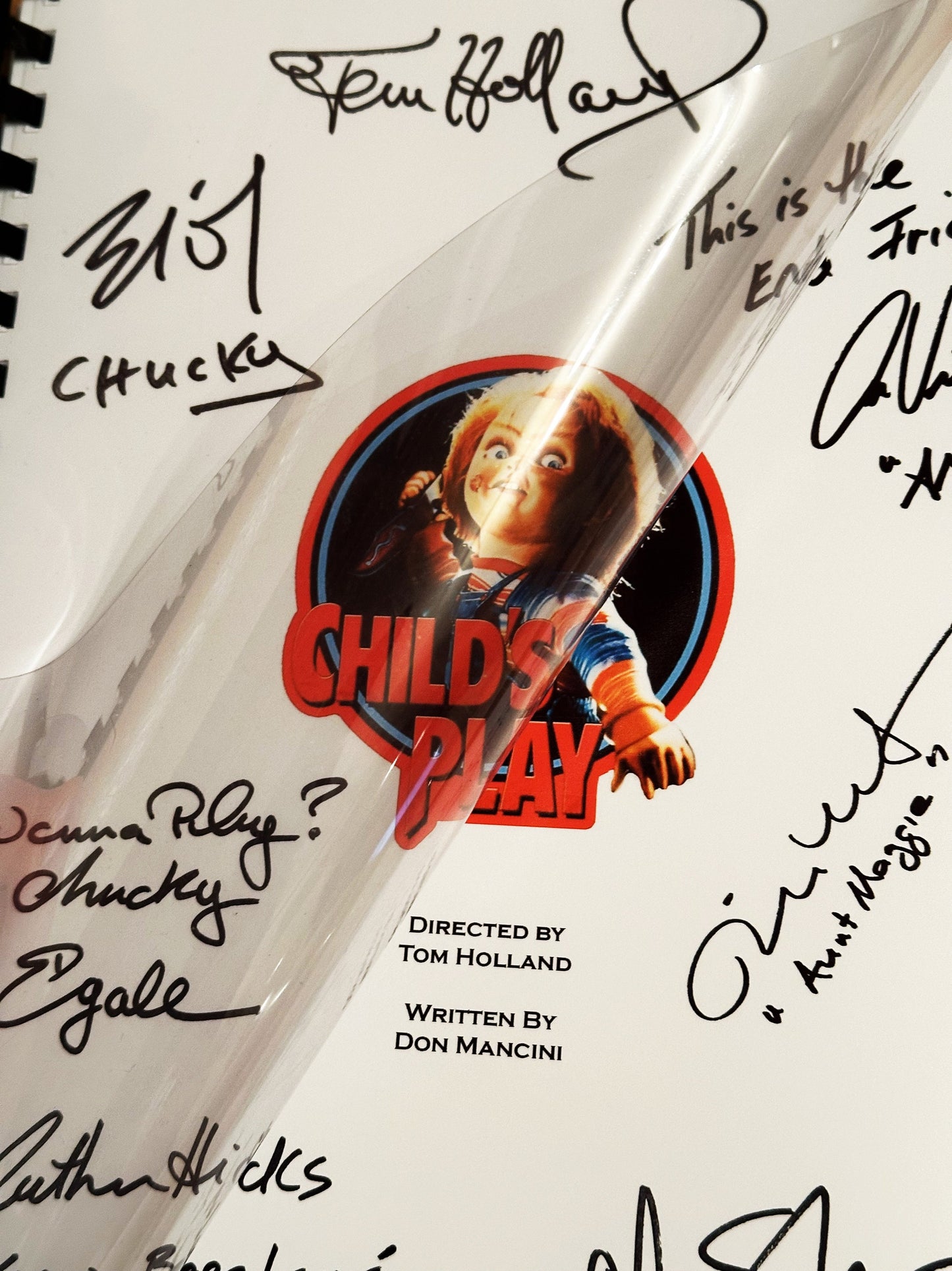 CHILD’S PLAY Signed Movie Script, Movie Present, Birthday Gift, Movie Gift, Film Script, Stocking filler