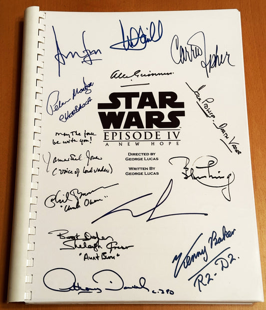 STAR WARS, A New Hope, Signed Movie Script, screenplay, Birthday Gift, Movie Gift, Film Script, Cinema, Present, Gift idea.