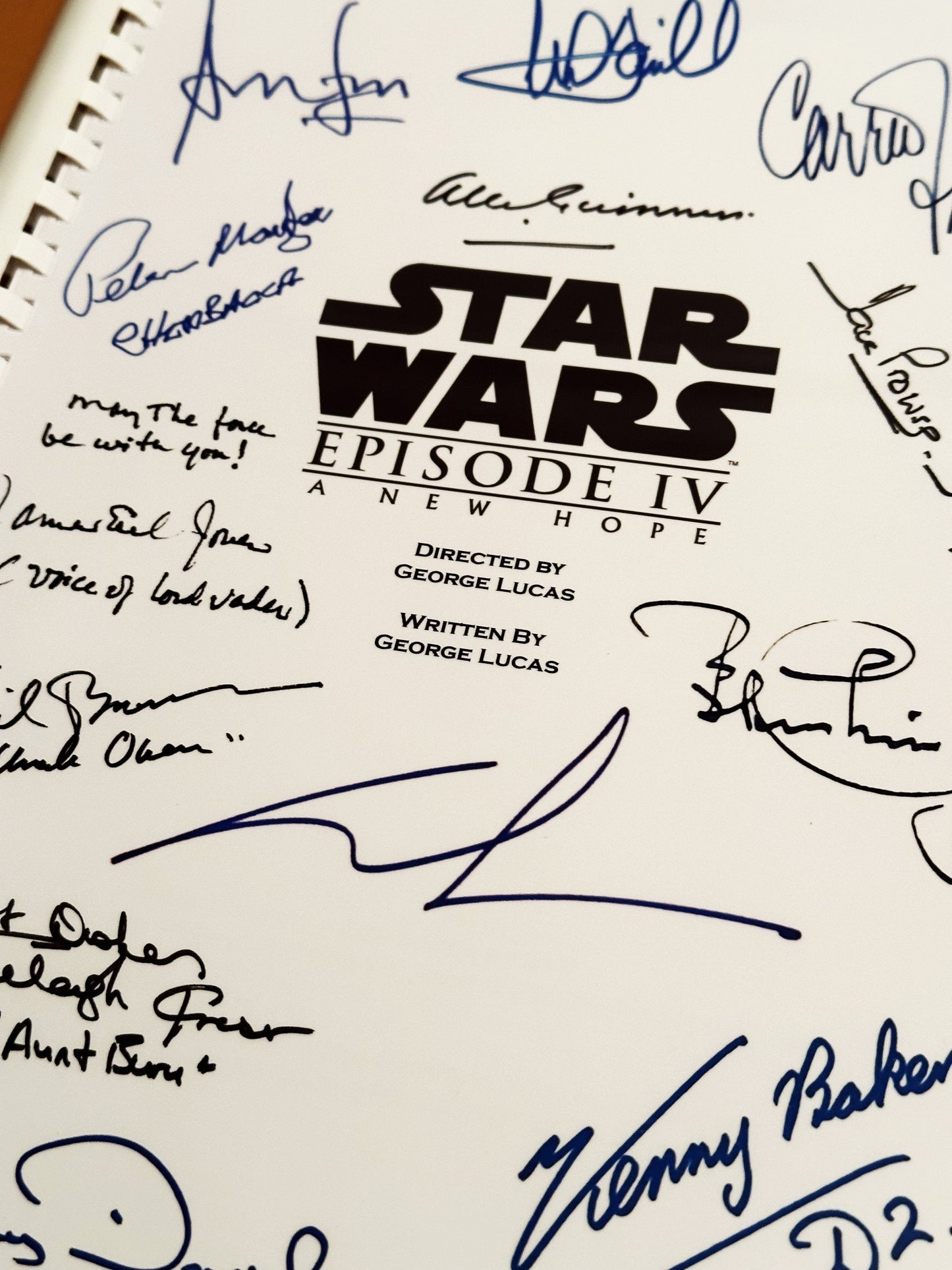 STAR WARS, A New Hope, Signed Movie Script, screenplay, Birthday Gift, Movie Gift, Film Script, Cinema, Present, Gift idea.