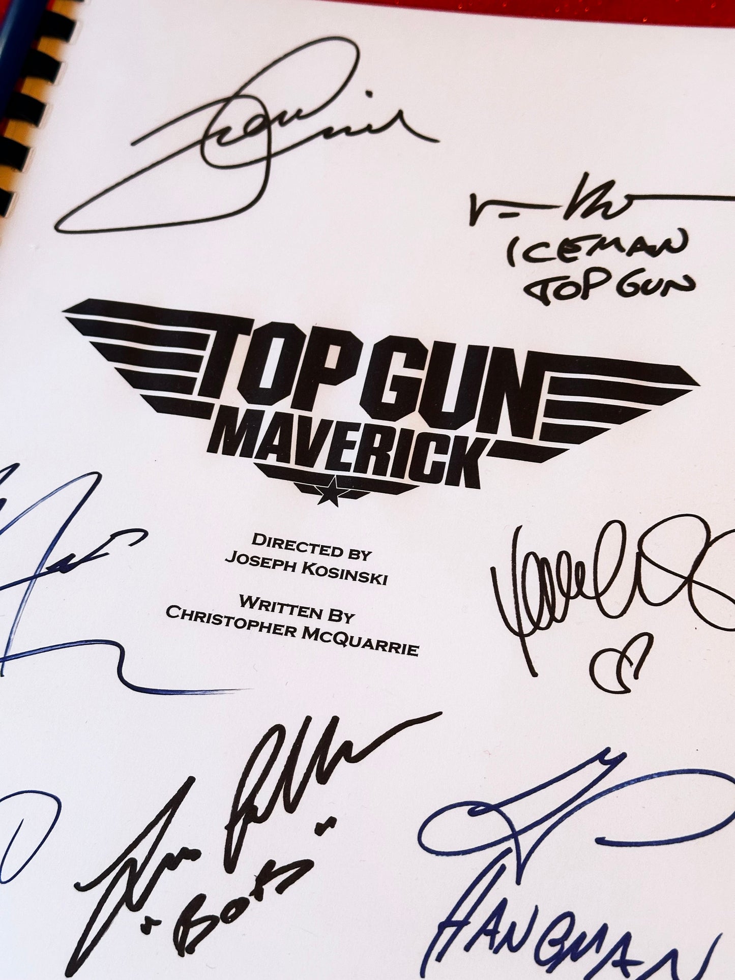 TOP GUN MAVERICK Signed Movie Script, Birthday Gift, Movie Gift, Film Script, 80's, 1980's, Tom Cruise