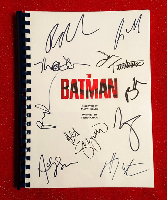 THE BATMAN Signed Movie Script, Birthday Gift, Movie Gift, Film Script, Robert Pattinson