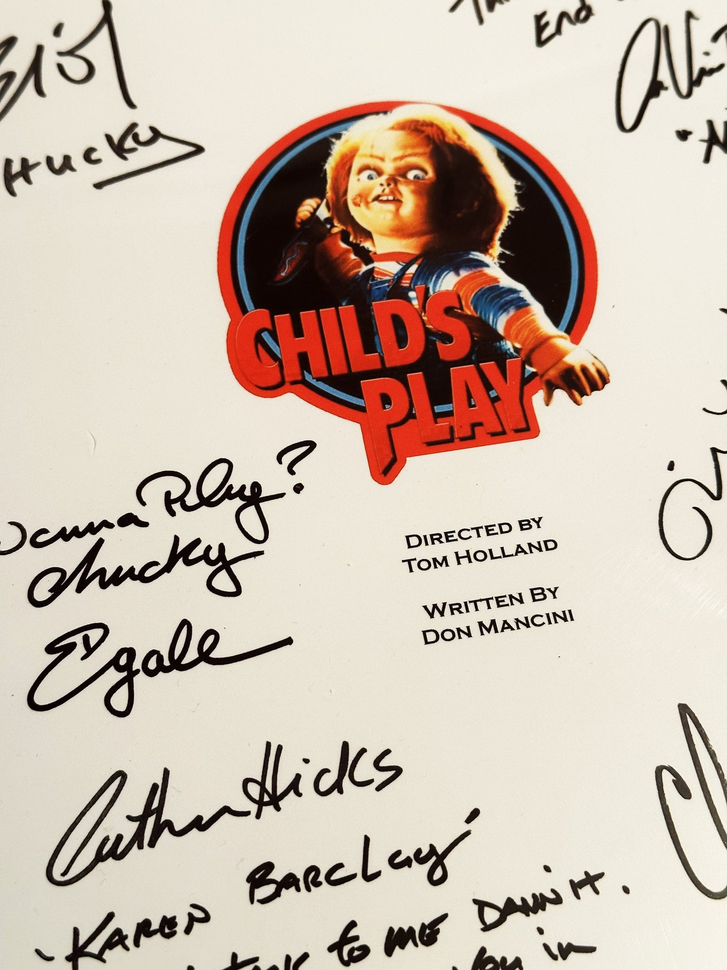 CHILD’S PLAY Signed Movie Script, Movie Present, Birthday Gift, Movie Gift, Film Script, Stocking filler