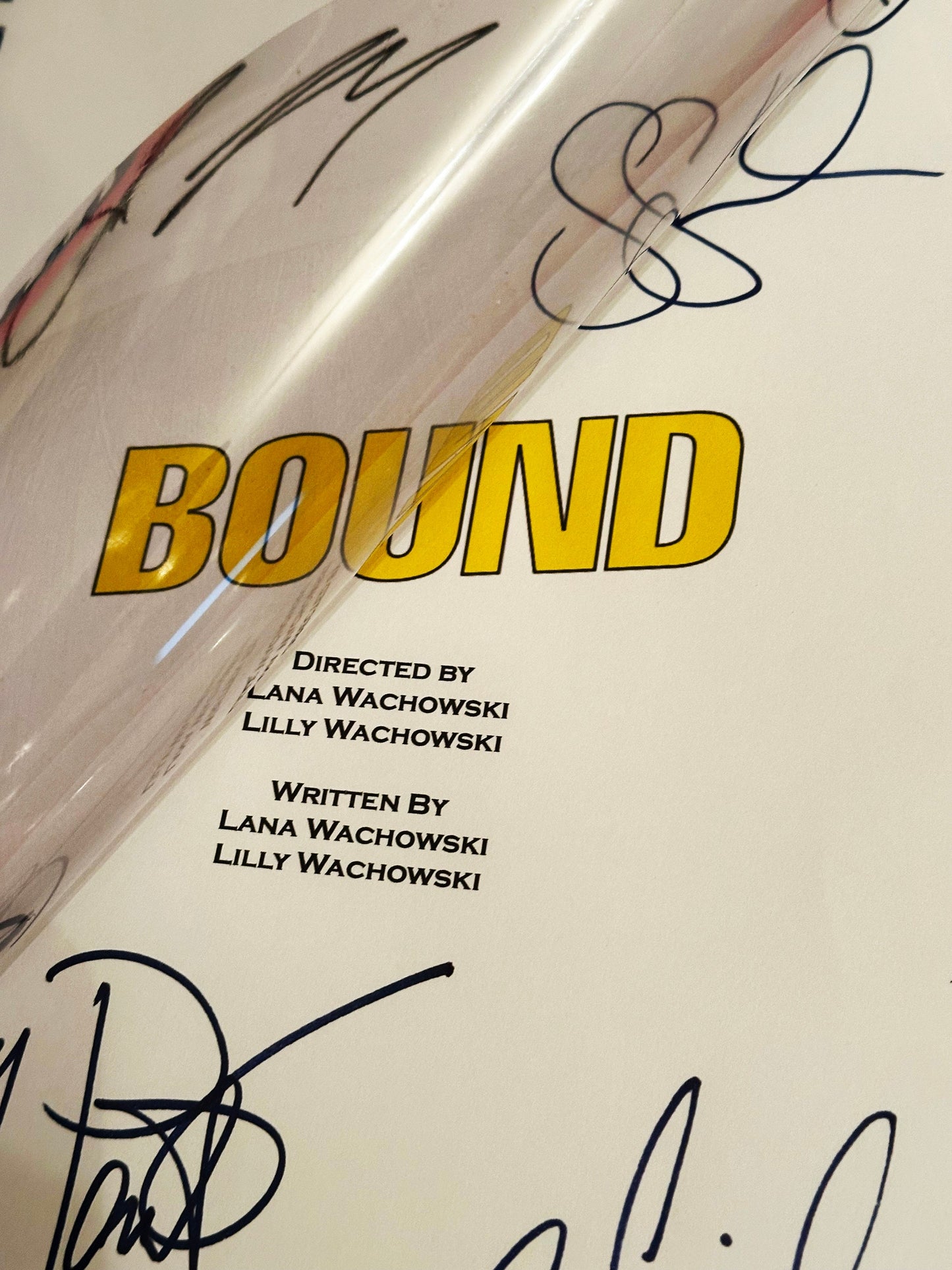 BOUND Signed Movie Script, Birthday Gift, Movie Gift, Film Script, Screenplay, Autographs