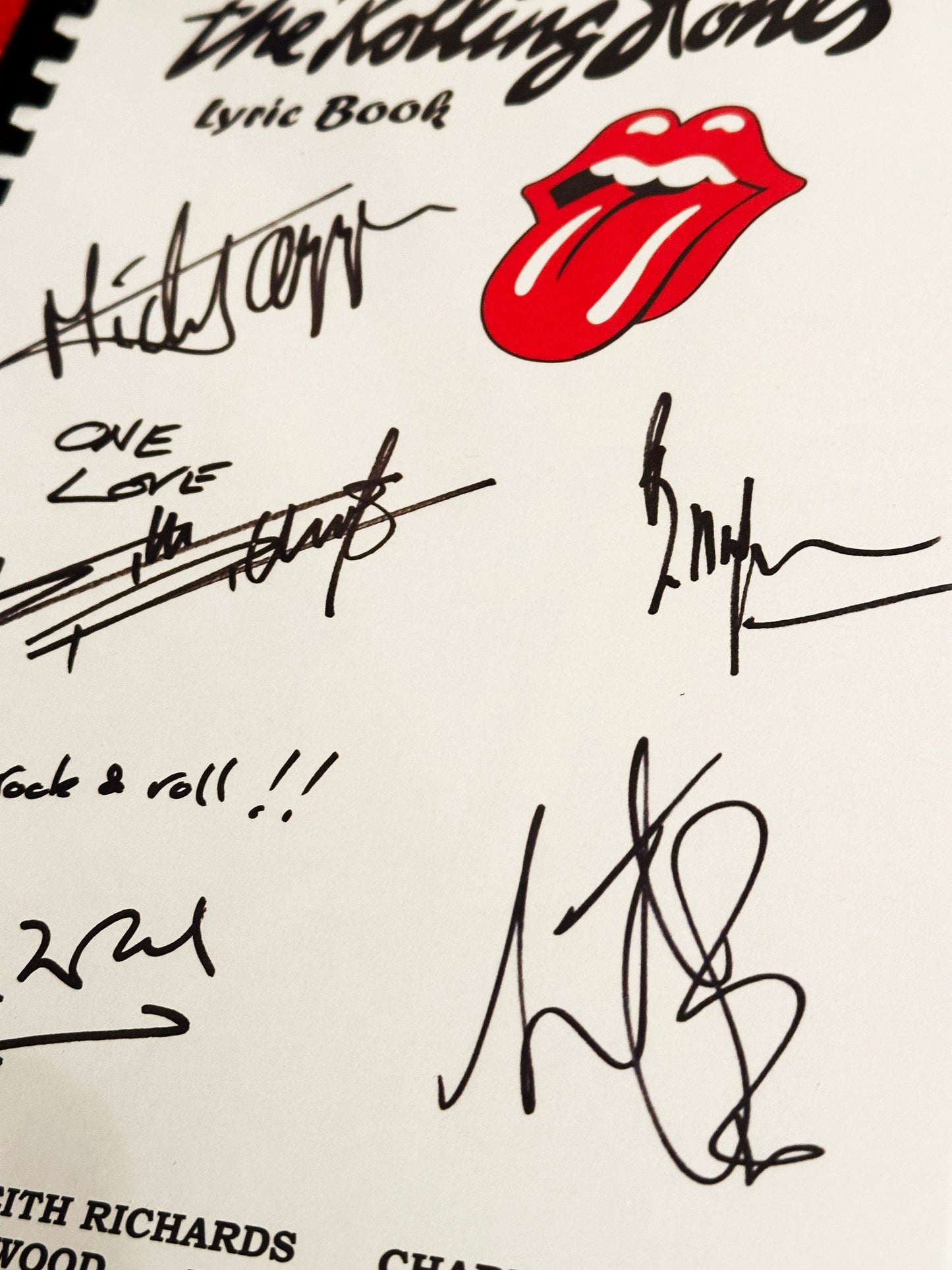 ROLLING STONES Signed Lyric Book, Birthday Gift, Music Gift, Band, Pop Music, Mick Jagger, Keith Richards, Stones