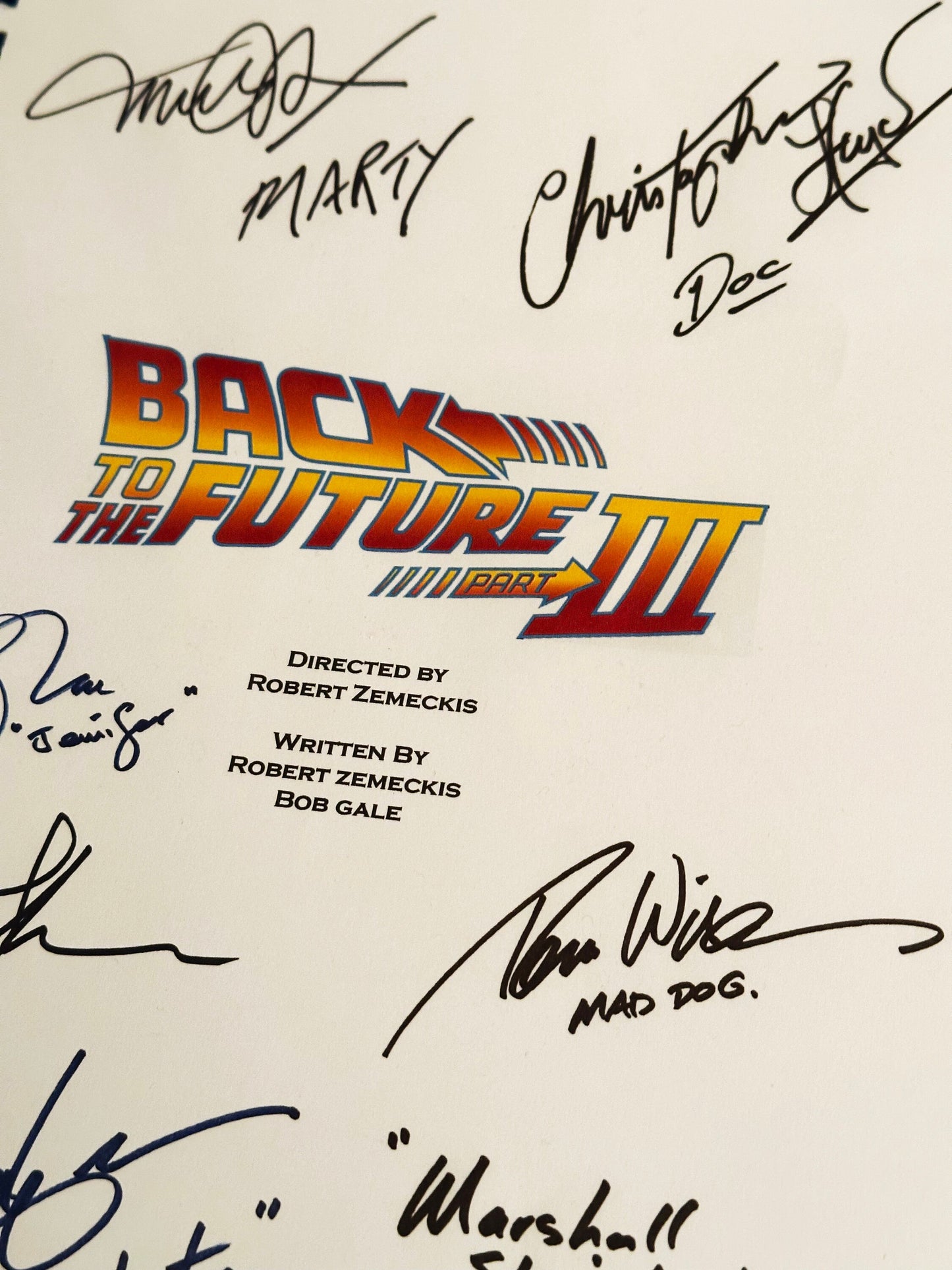 Back To The Future PART 3 Signed Movie Script, Birthday Gift, Movie Gift, Film Screenplay, 80's, 1980's