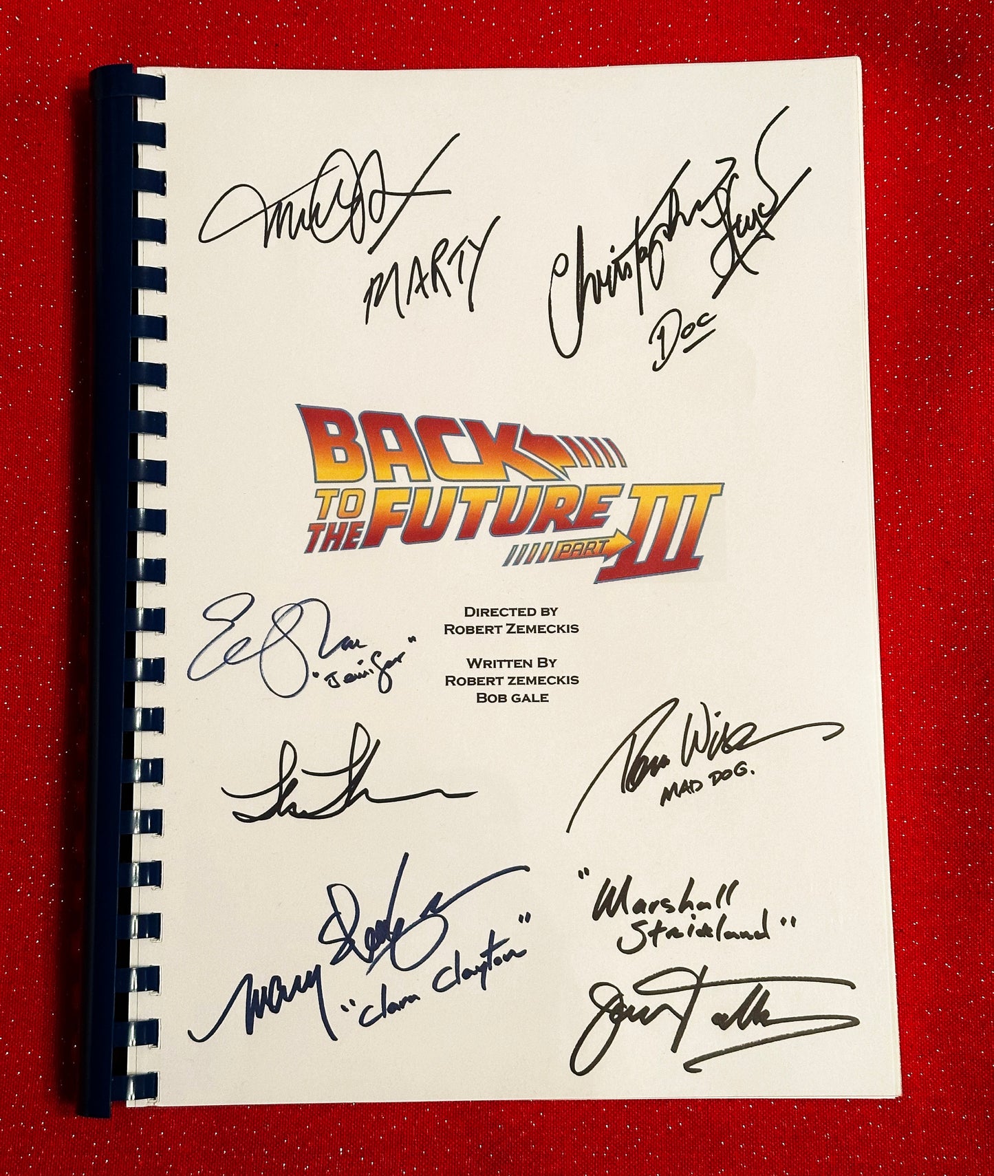 Back To The Future PART 3 Signed Movie Script, Birthday Gift, Movie Gift, Film Screenplay, 80's, 1980's