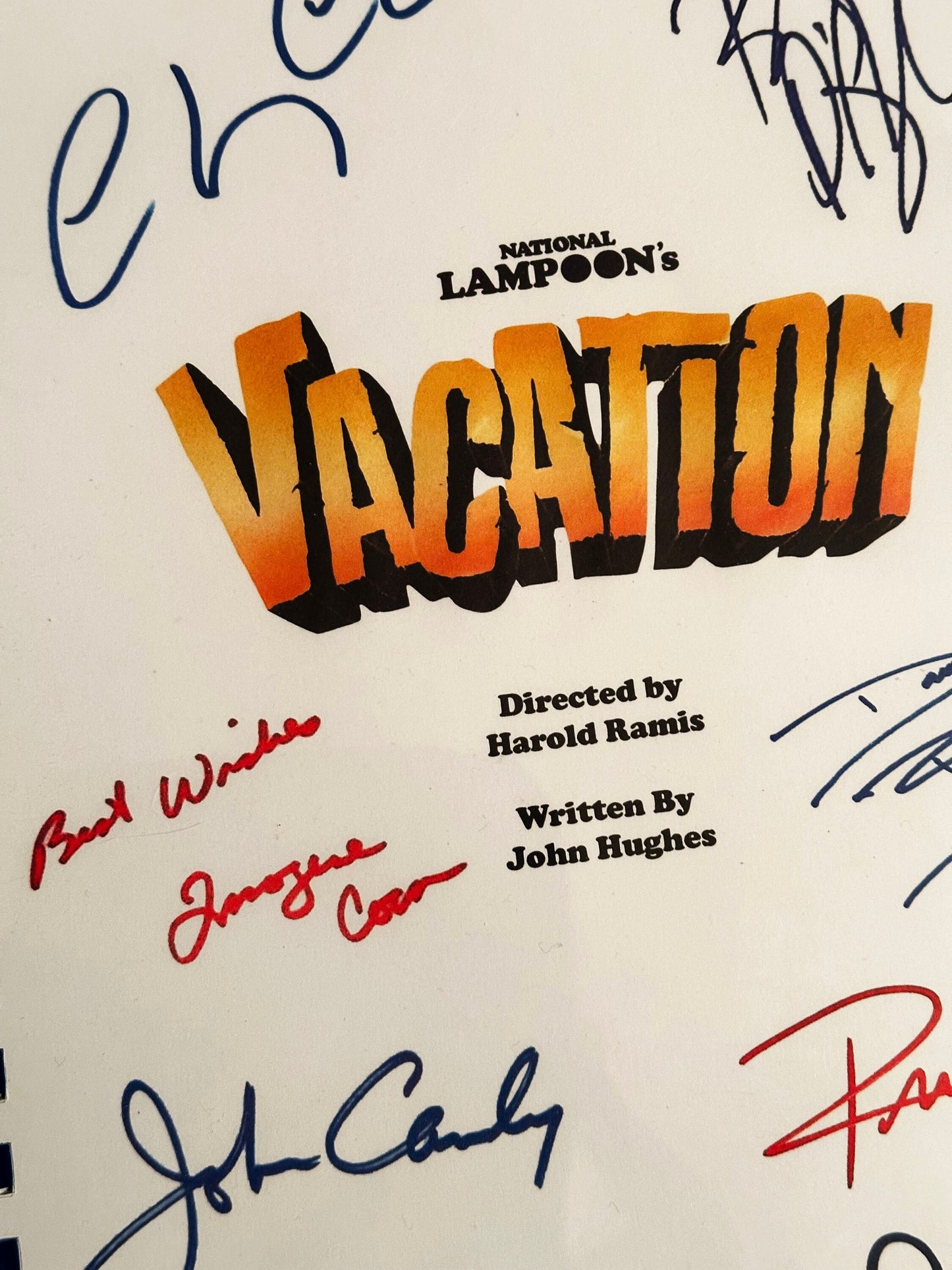 NATIONAL LAMPOON'S VACATION Signed Movie Script, Birthday Gift, Movie Gift, Film Screenplay, 80's, 1980's