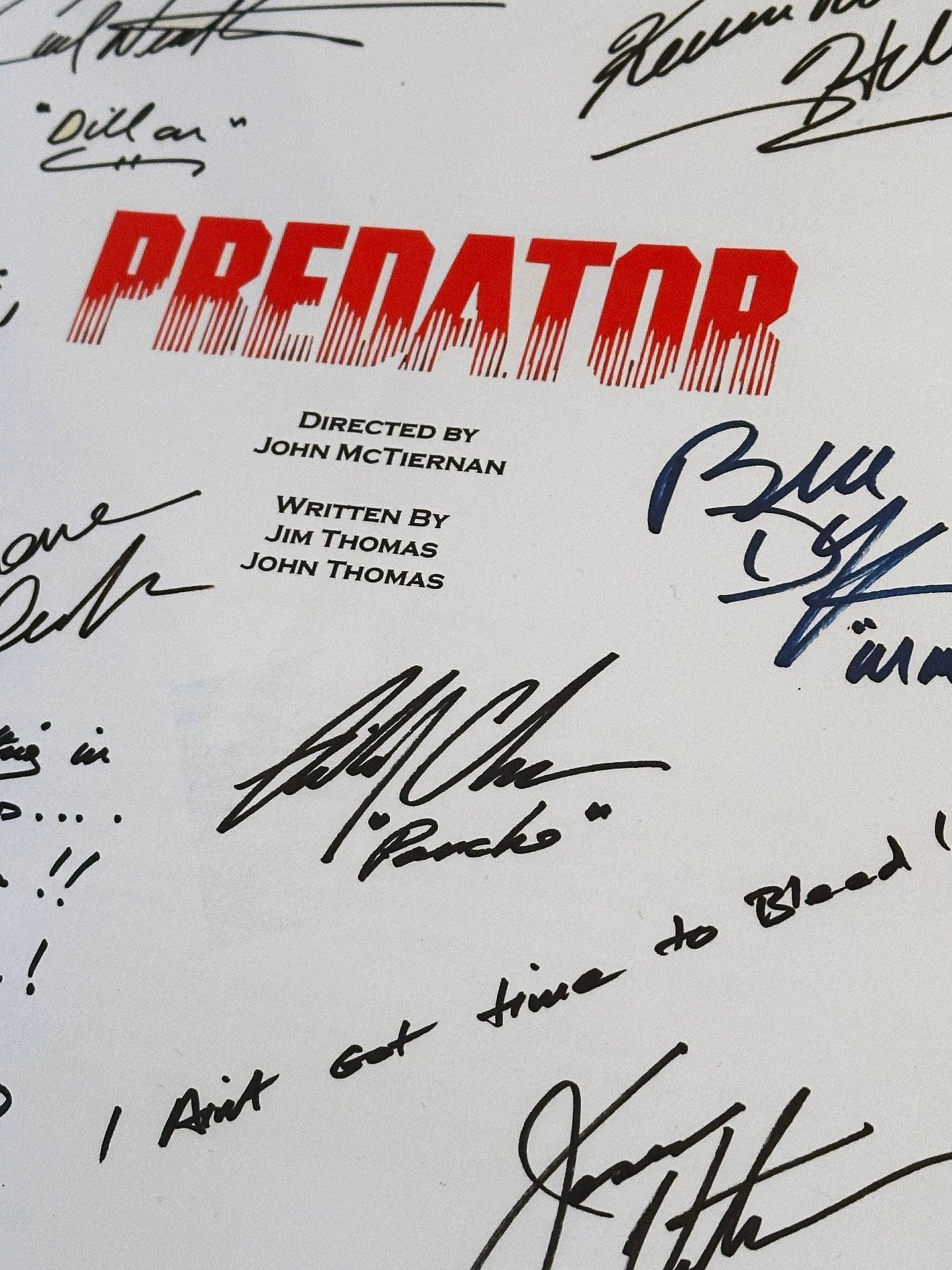 PREDATOR Signed Movie Script, Birthday Gift, Movie Gift, Film Script, Schwarzenegger, 80's, 1980's