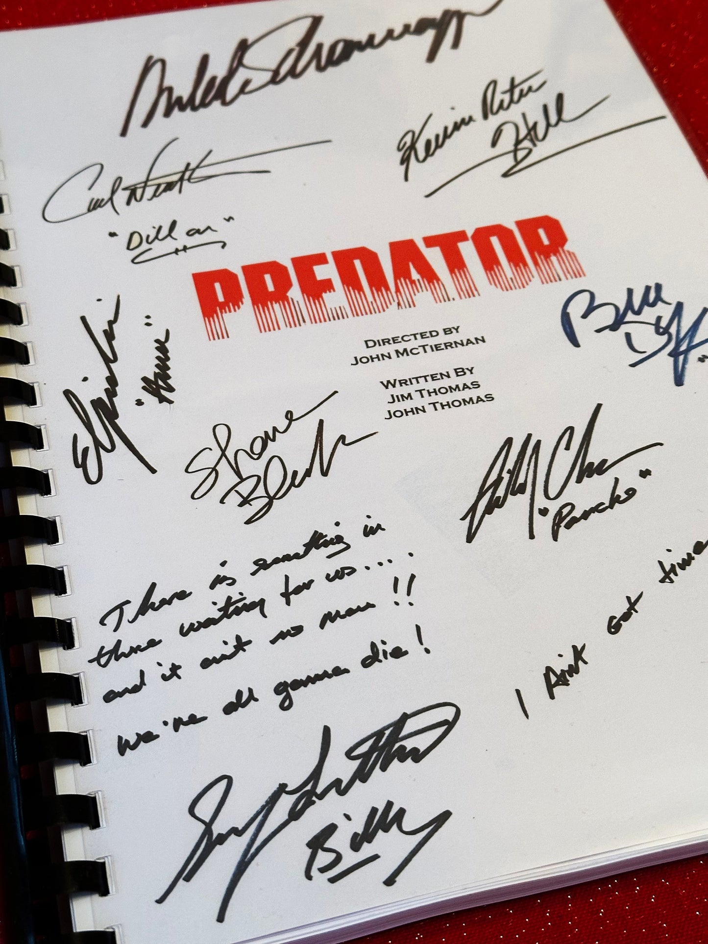 PREDATOR Signed Movie Script, Birthday Gift, Movie Gift, Film Script, Schwarzenegger, 80's, 1980's