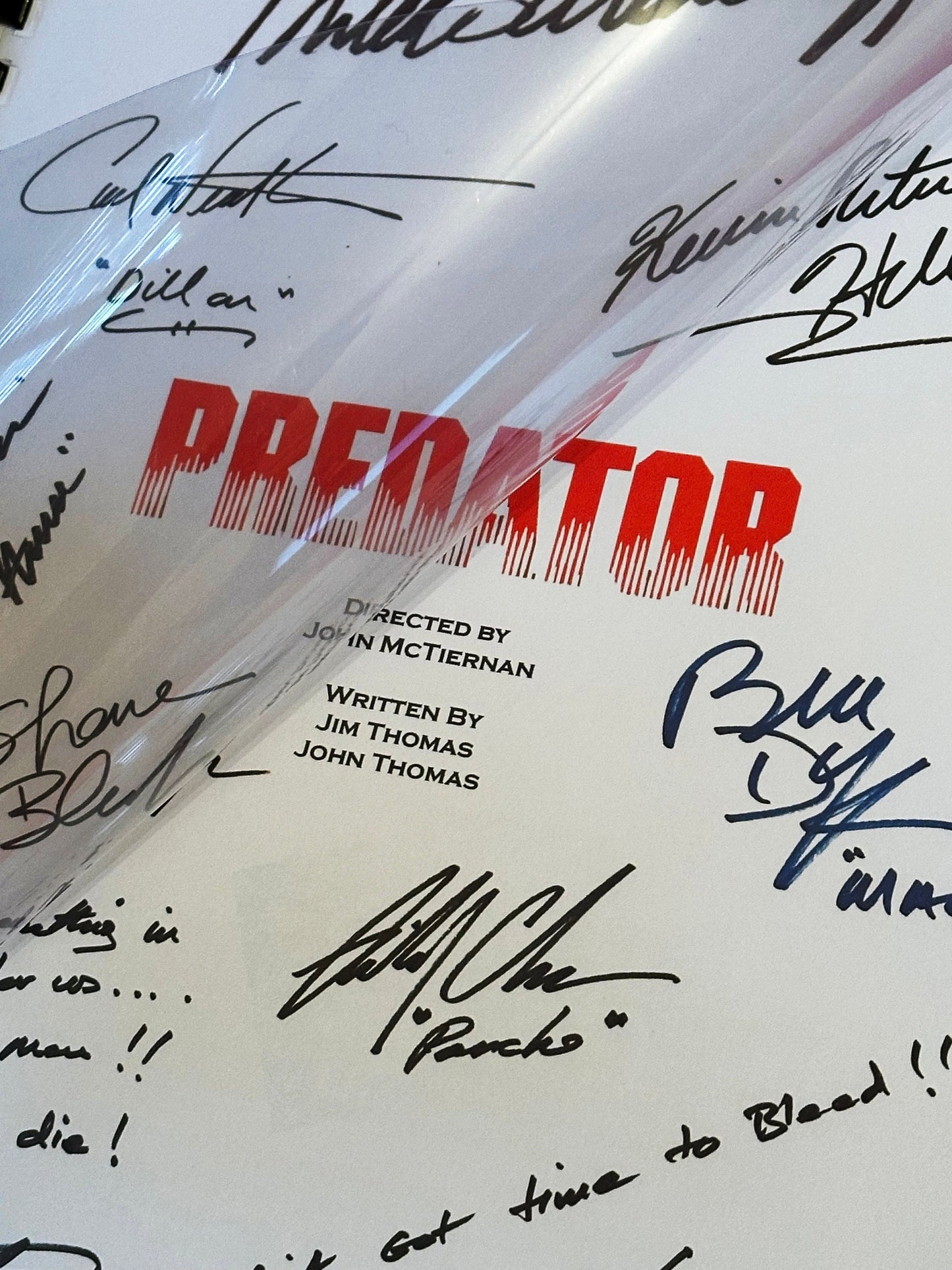 PREDATOR Signed Movie Script, Birthday Gift, Movie Gift, Film Script, Schwarzenegger, 80's, 1980's