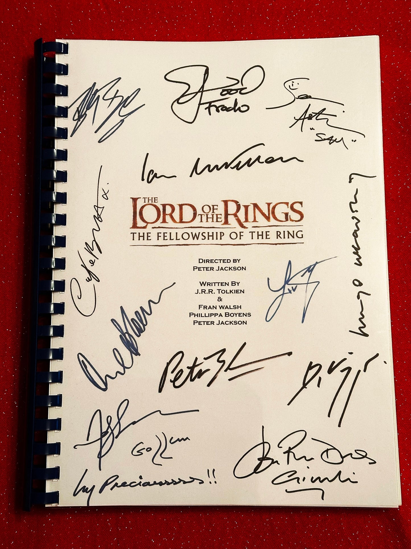 Lord Of The Rings The Fellowship of the Ring Signed Movie Script, Birthday Gift, Movie Gift, Film, Screenplay, Hobbit, Tolkien