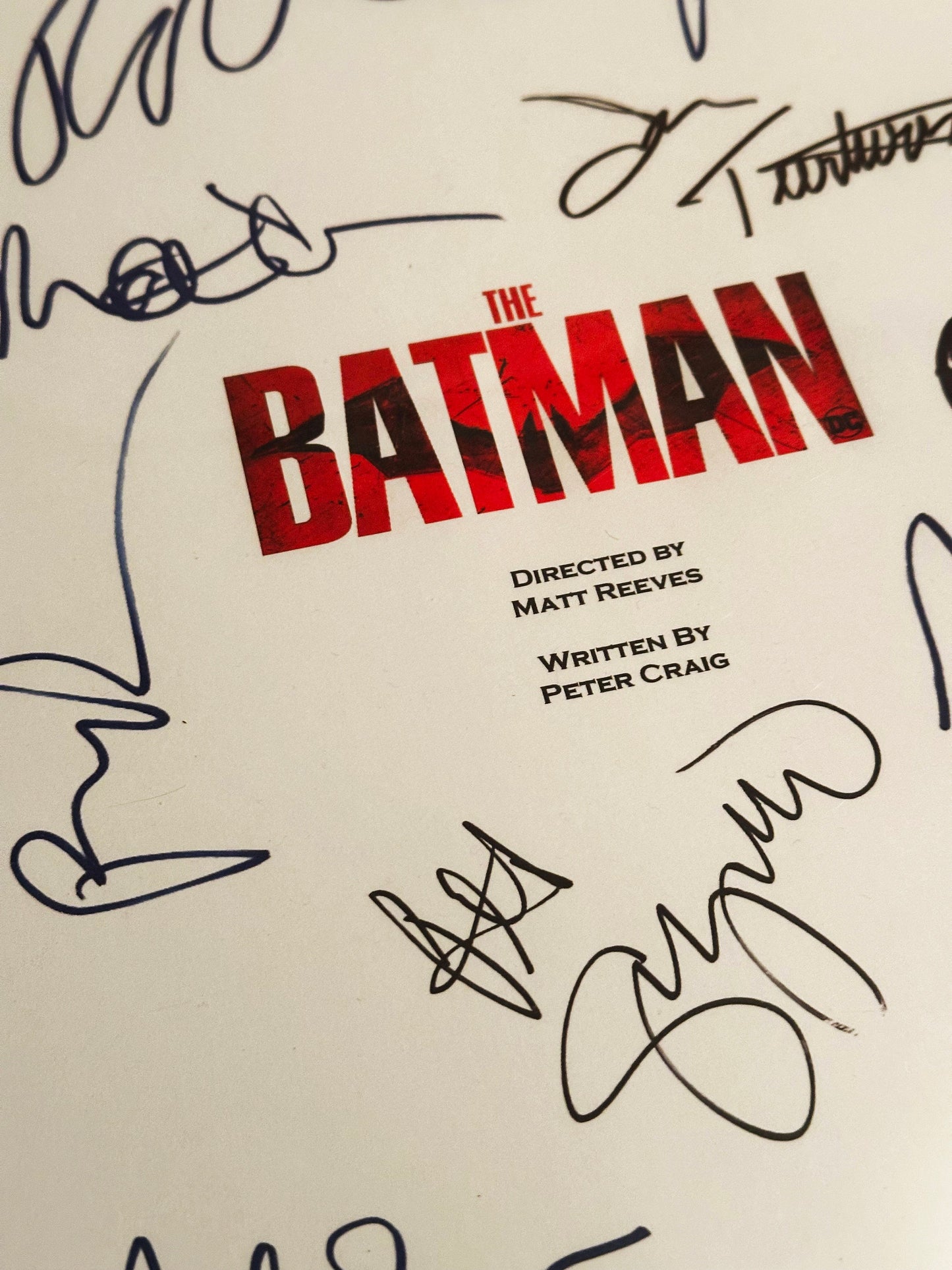 THE BATMAN Signed Movie Script, Birthday Gift, Movie Gift, Film Script, Robert Pattinson