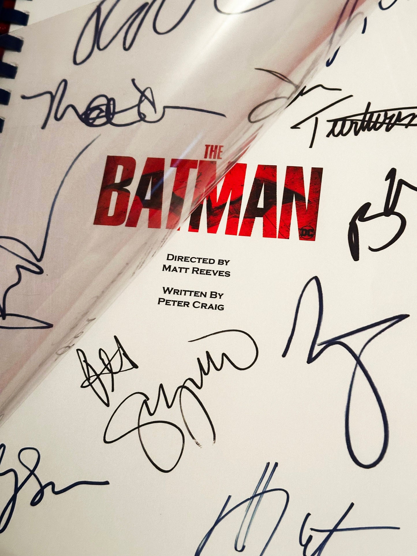 THE BATMAN Signed Movie Script, Birthday Gift, Movie Gift, Film Script, Robert Pattinson