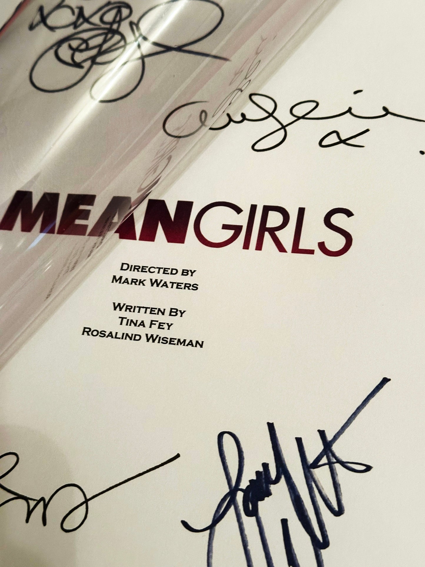 MEAN GIRLS Signed Movie Script, Birthday Gift, Movie Gift, Film Script, Screenplay, Autographs