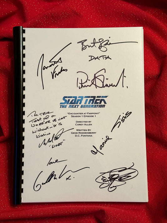 STAR TREK The Next Generation Signed Script, Present, Birthday Gift, Movie Gift, Film Script, Film Present, Movies, Cinema