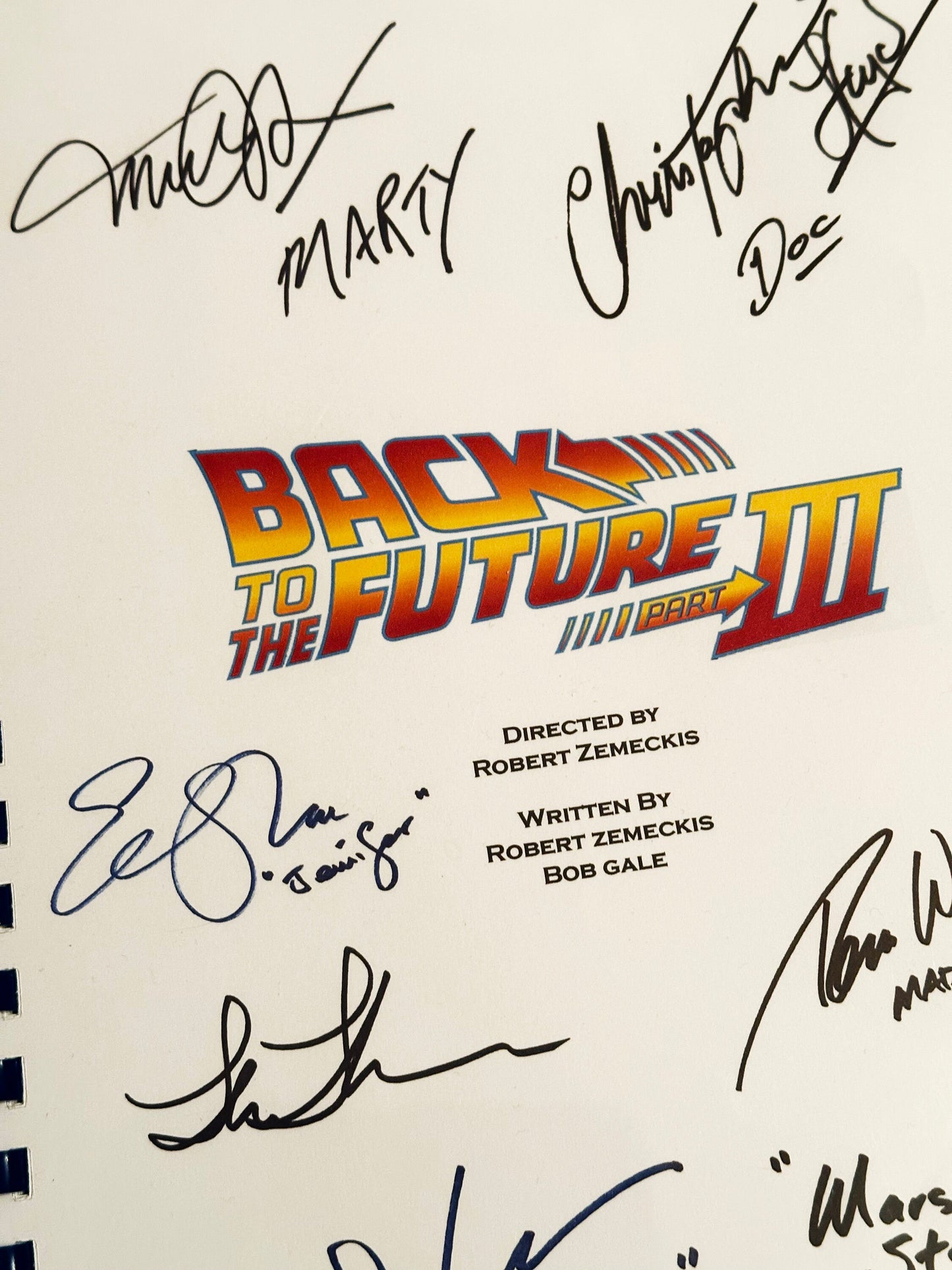 Back To The Future PART 3 Signed Movie Script, Birthday Gift, Movie Gift, Film Screenplay, 80's, 1980's