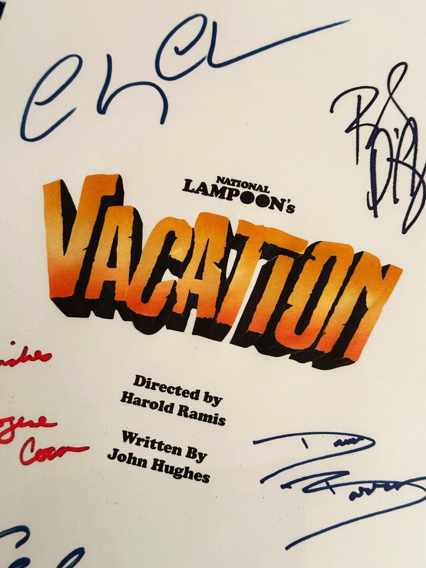 NATIONAL LAMPOON'S VACATION Signed Movie Script, Birthday Gift, Movie Gift, Film Screenplay, 80's, 1980's