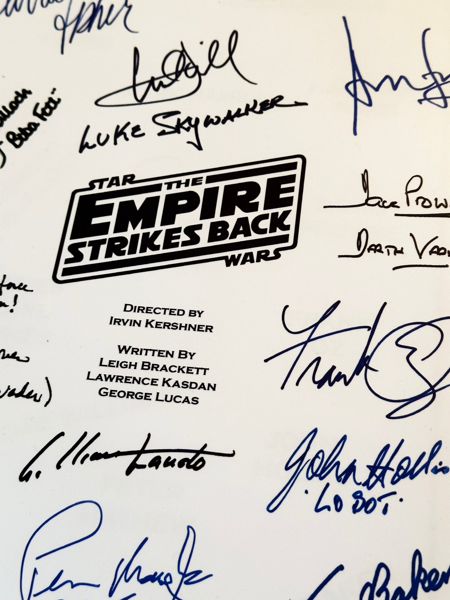 EMPIRE STRIKES BACK Signed Movie Script, Star Wars, Birthday Gift, Movie Gift, Film Screenplay,