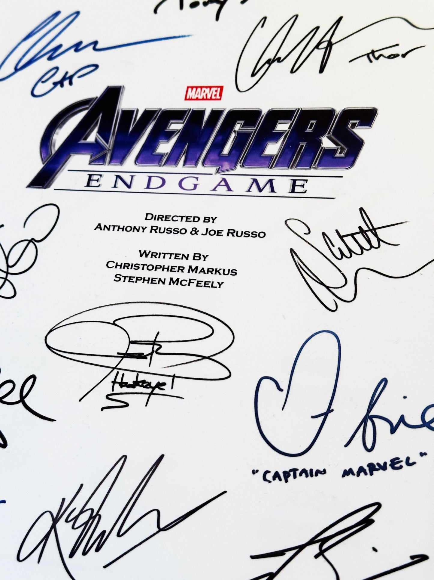 AVENGERS ENDGAME Movie Script, Birthday Gift, Movie Gift, Film Script, Screenplay, Autographs, Marvel, Tony Stark