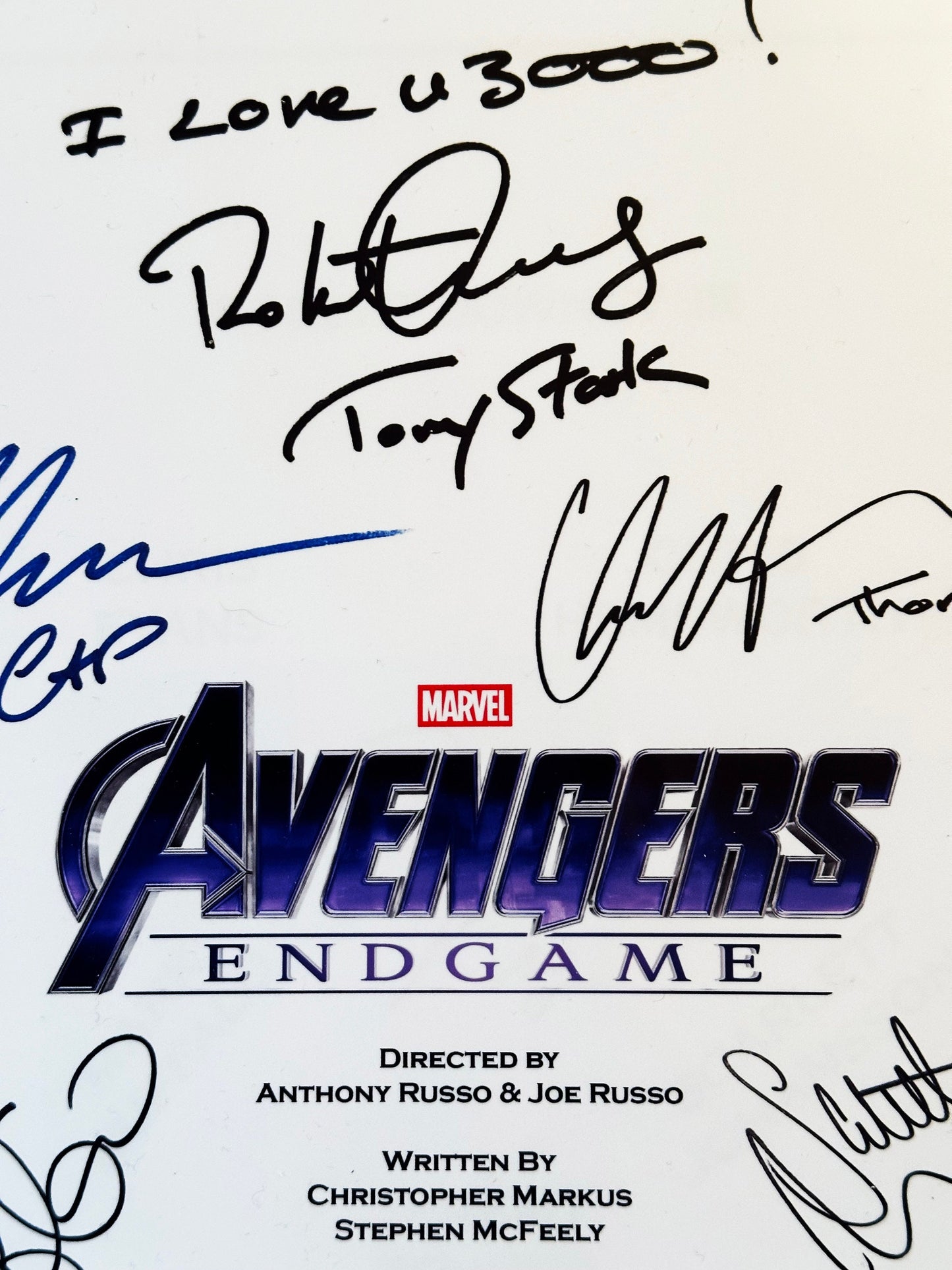 AVENGERS ENDGAME Movie Script, Birthday Gift, Movie Gift, Film Script, Screenplay, Autographs, Marvel, Tony Stark