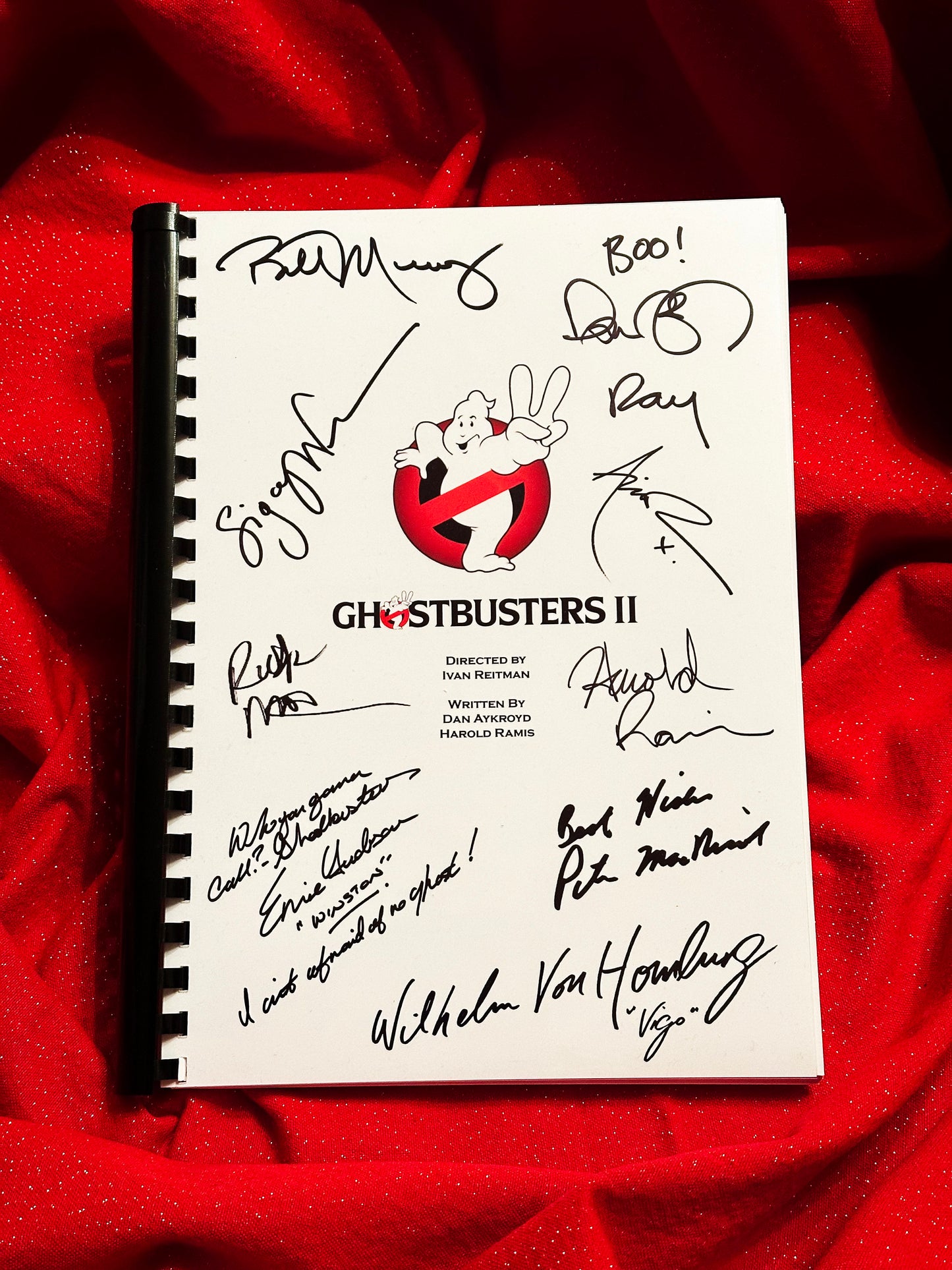 GHOSTBUSTERS 2 Signed Movie Script, Birthday Gift, Movie Gift, Film Screenplay,