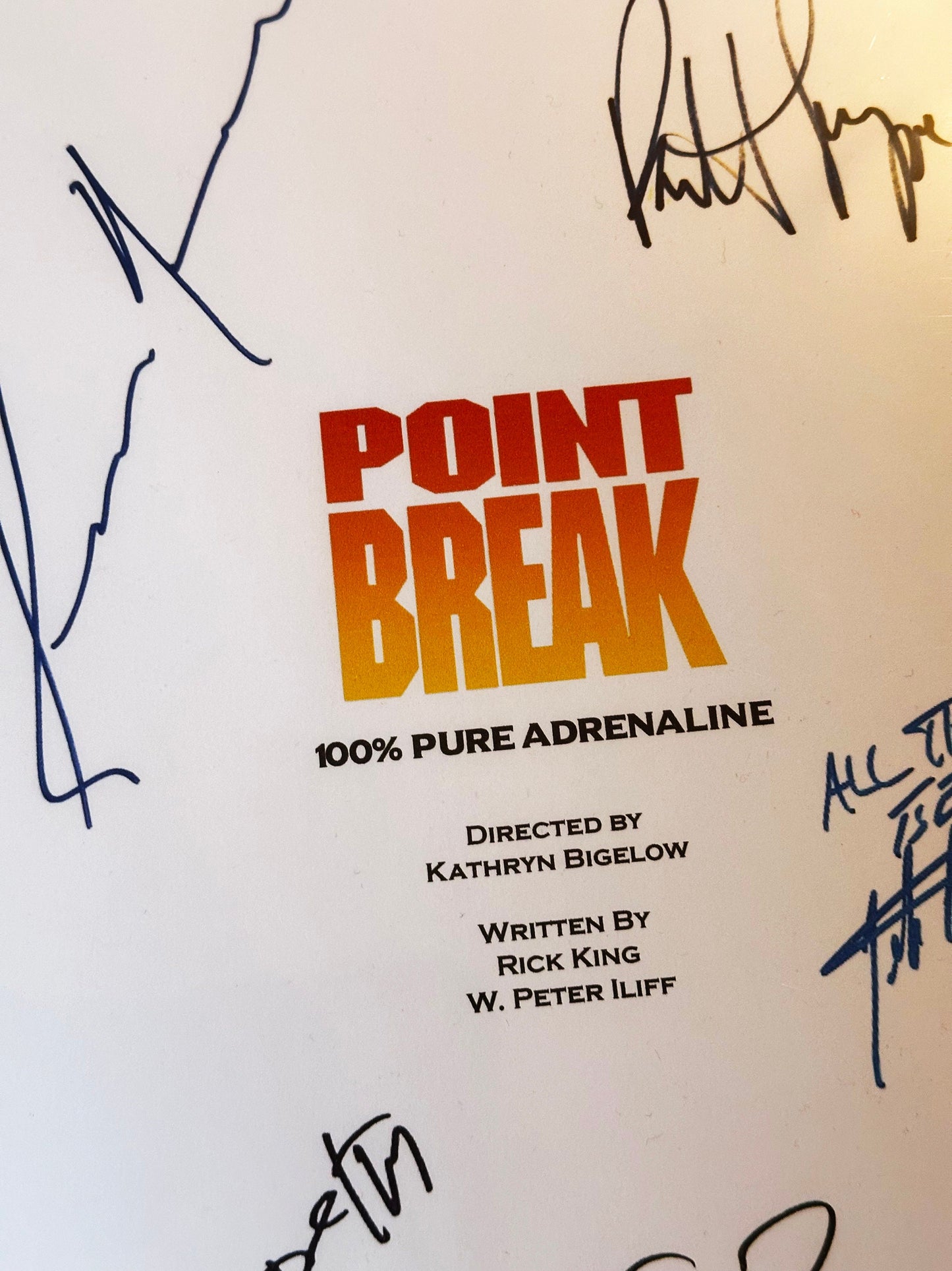 POINT BREAK Signed Movie Script, Reeves, Swayze, Present, Birthday Gift, Movie Gift, Film Script, Autograph, Autographs, Screenplay, Cinema