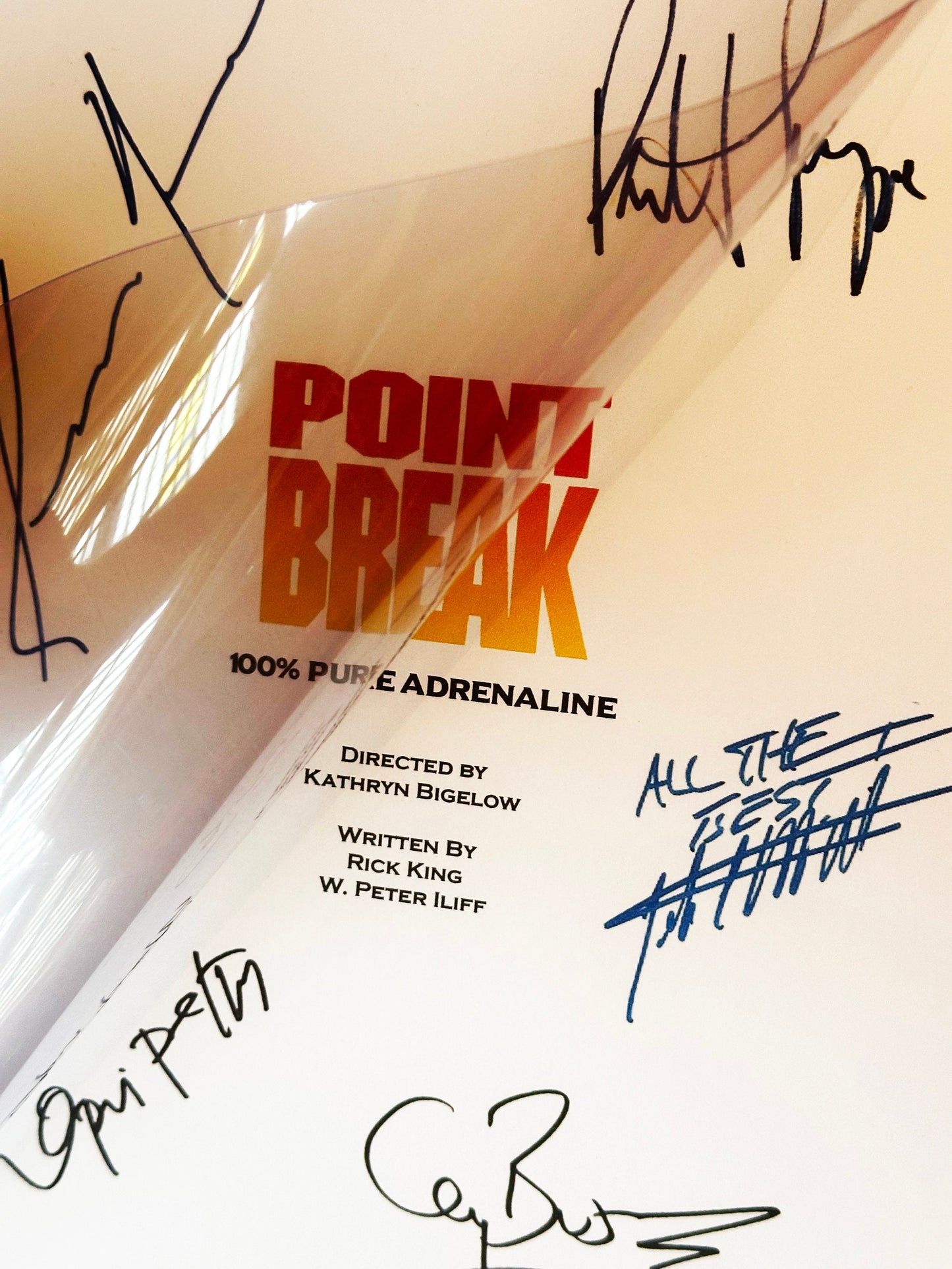 POINT BREAK Signed Movie Script, Reeves, Swayze, Present, Birthday Gift, Movie Gift, Film Script, Autograph, Autographs, Screenplay, Cinema