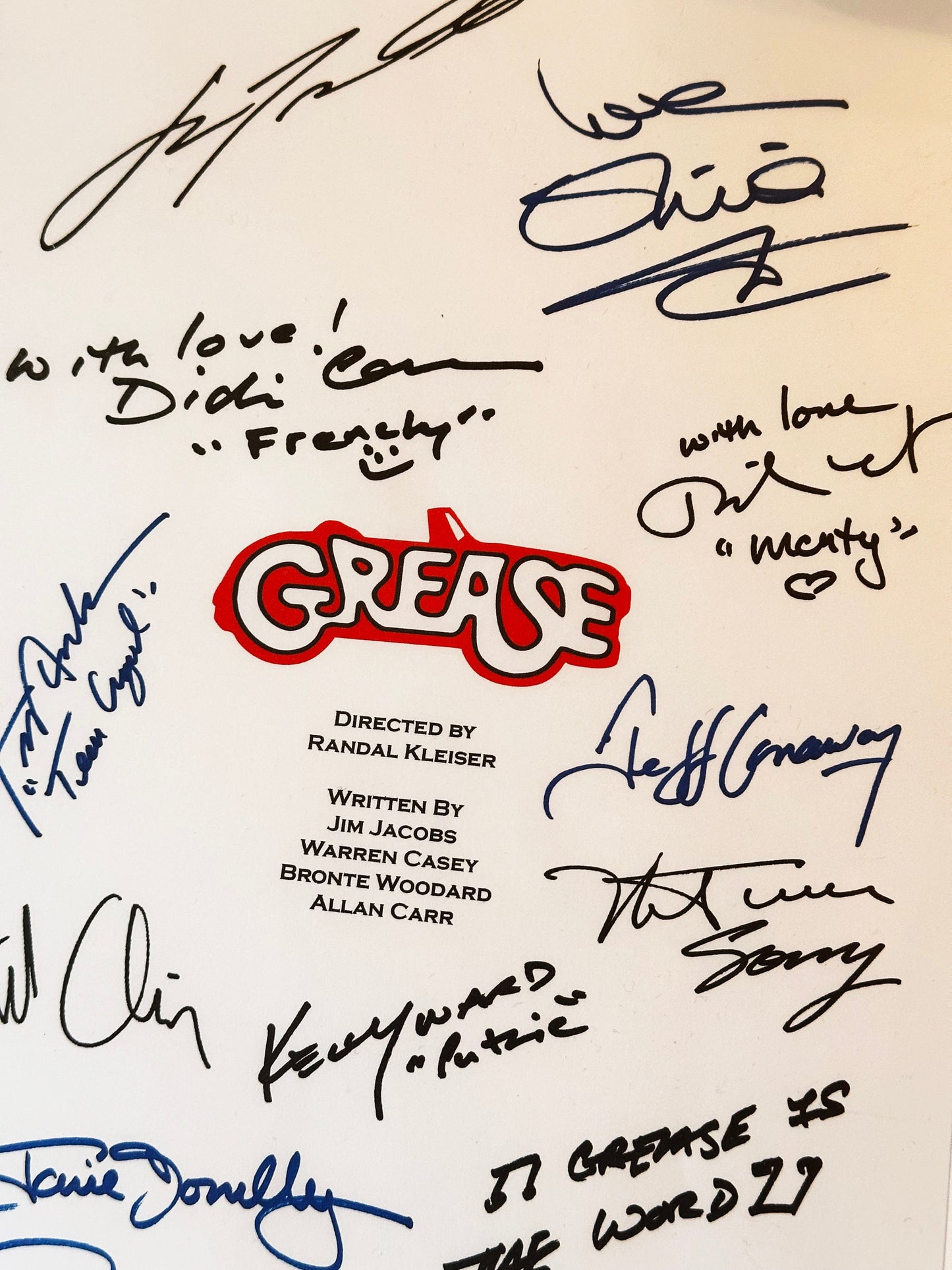 GREASE Signed Movie Script, Valentines Present, Birthday Gift, Movie Gift, Film Script, Valentine gift, Autograph, Autographs