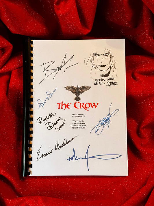 THE CROW Signed Movie Script, Present, Birthday Gift, Movie Gift, Film Script, Screenplay, Autographed, Autograph